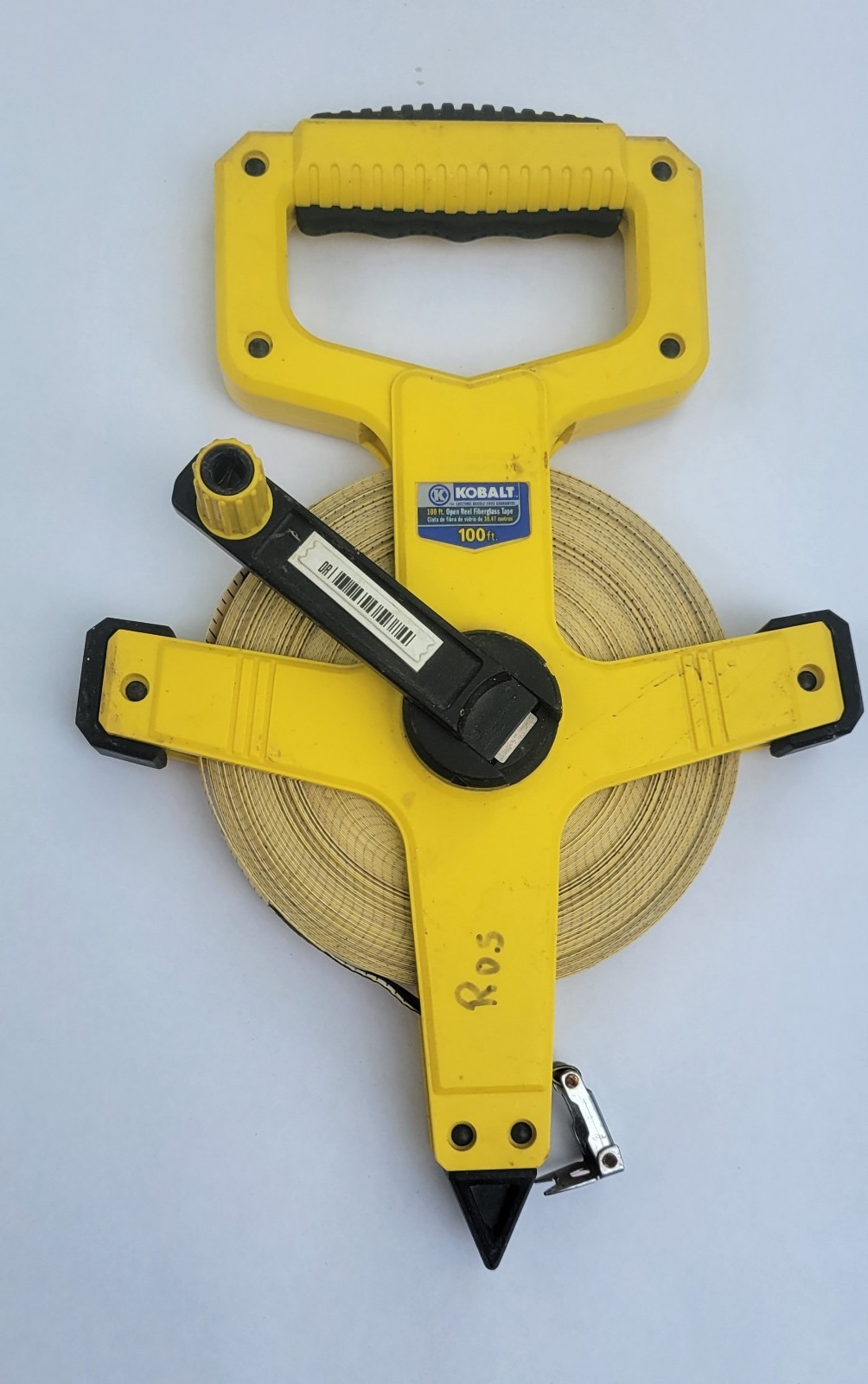 Kobalt 100 Foot Open Reel Fiberglass Tape Measure Durable Solid Engineer Scale