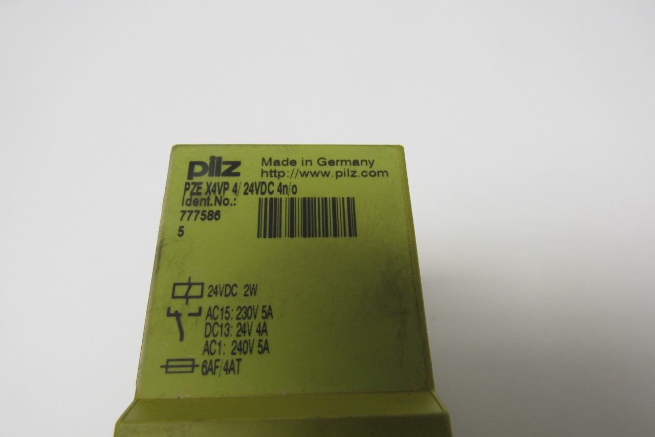 Pilz 777586 PZE X4VP4 24VDC 4N/O Safety relay Module