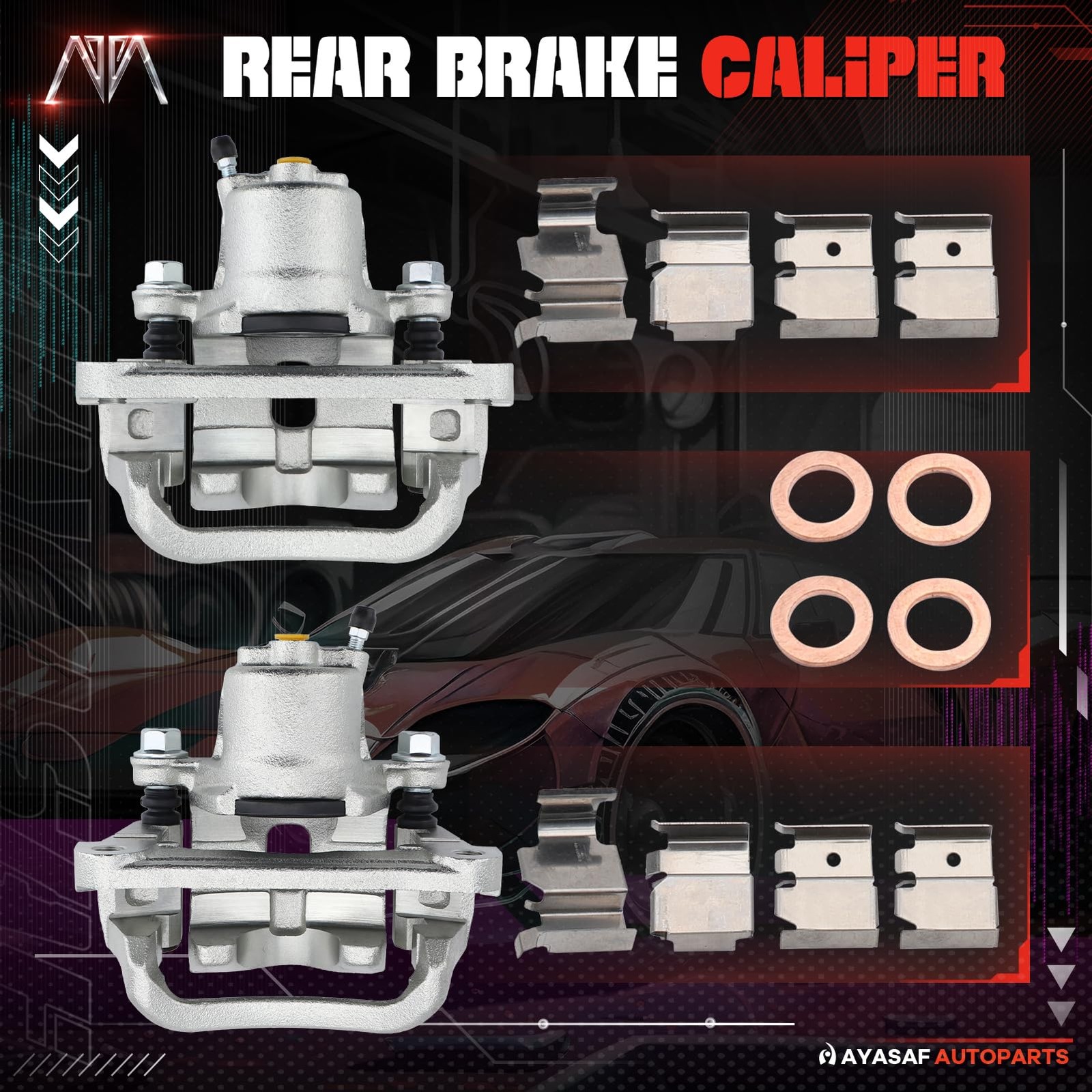 Mayasaf 19B327619B3277 Rear Disc Brake Caliper Leftright Caliper W/O Pads Fit