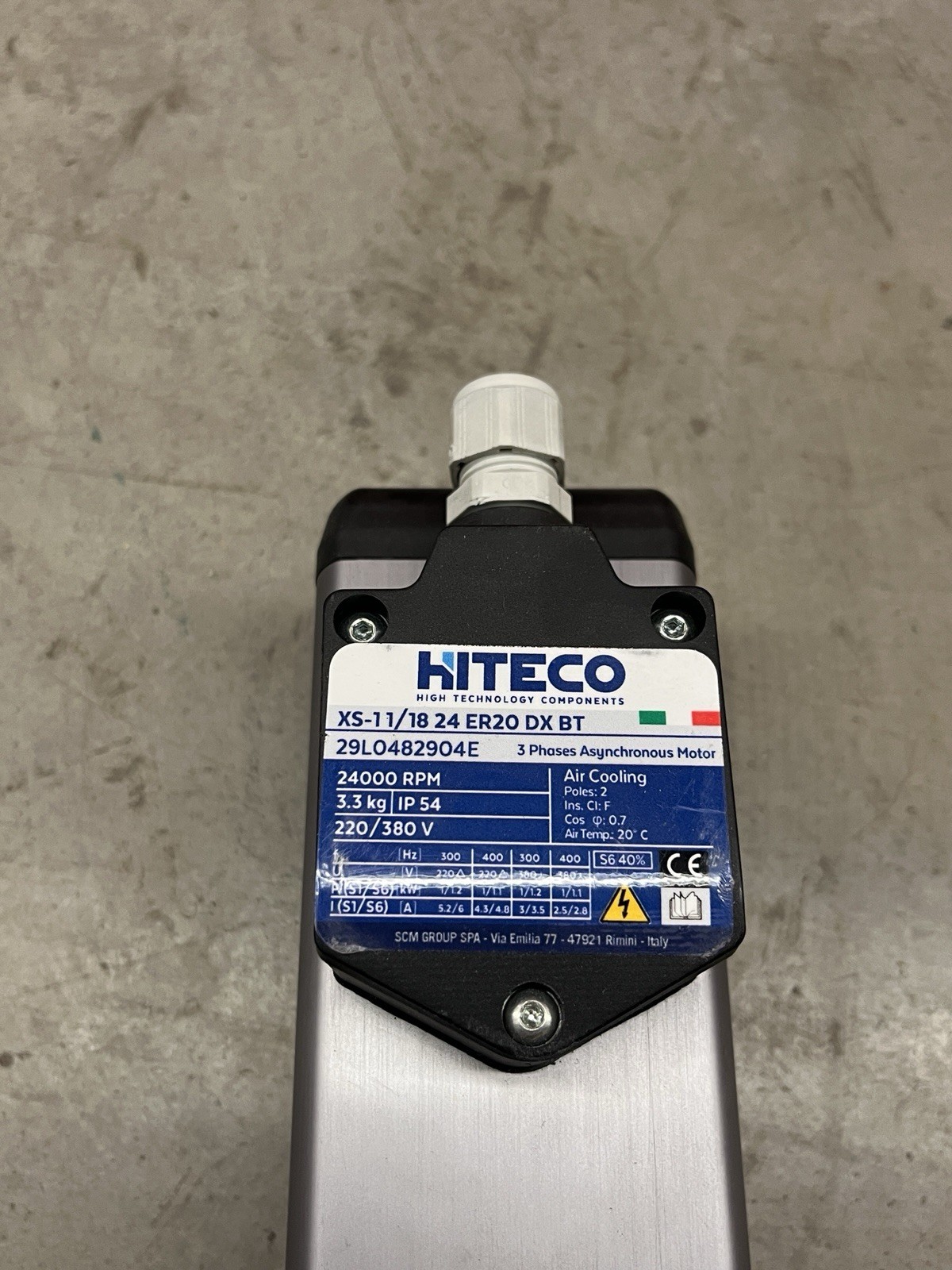 Hiteco XS-11/18 24 ER20 DX BT CNC Spindle Motor 24000RPM Tested Working