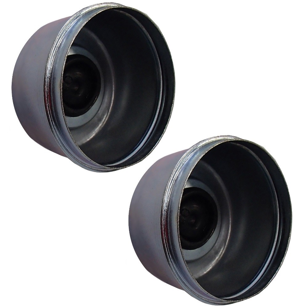 2 Trailer Axle Hub EZ Lube 2.72″ Dust Cover Grease Cap & Rubber Plug for Dexter