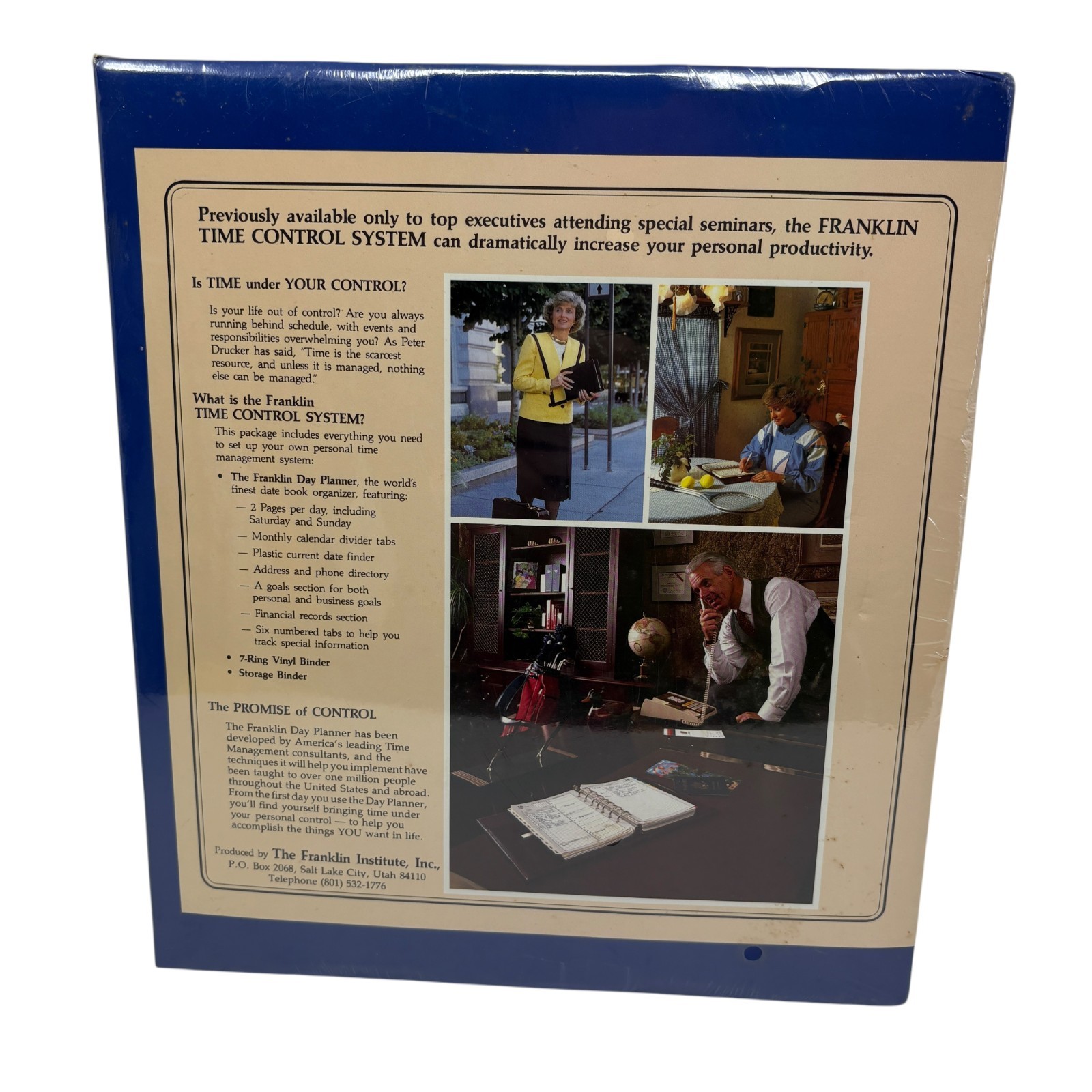 Vintage Franklin Time Control System Seminar Edition Day Planner Kit Sealed 1986
