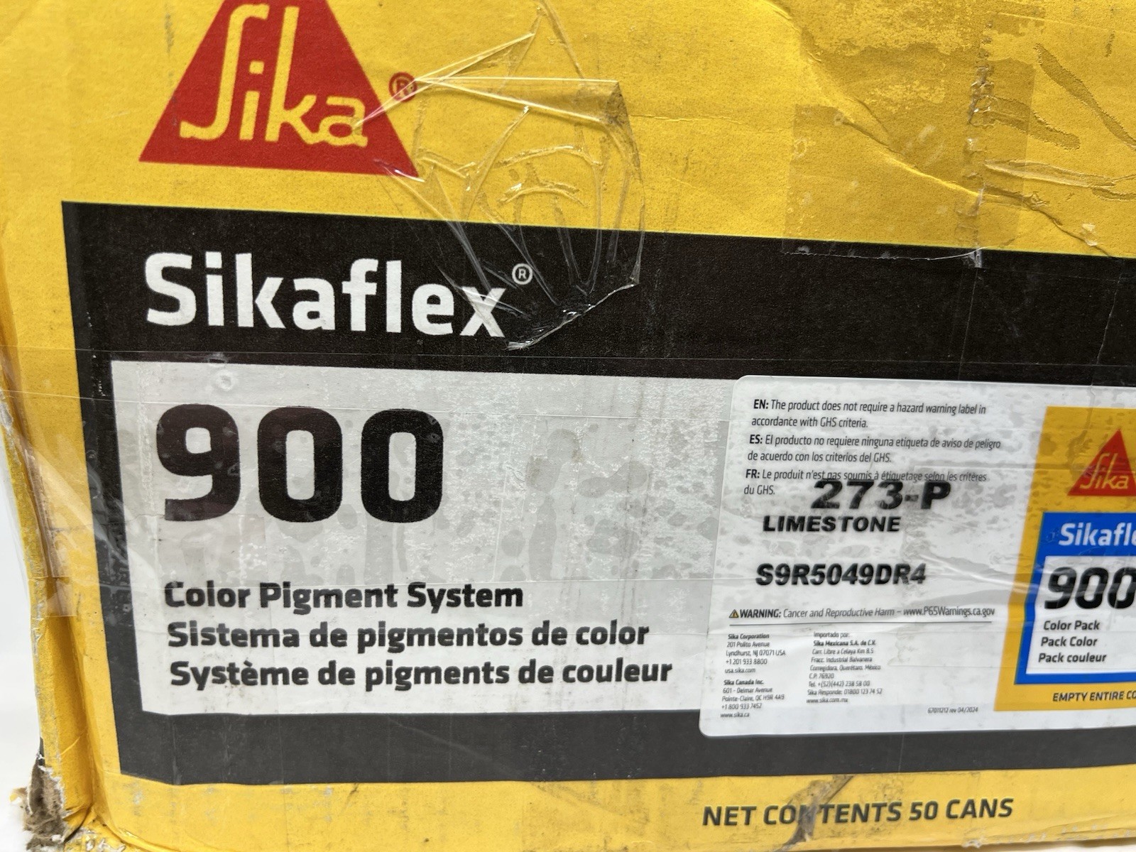 Sikaflex 900 Color Pack 273-P, Limestone, 10.5oz Cans ( Lot of 45x Cans)