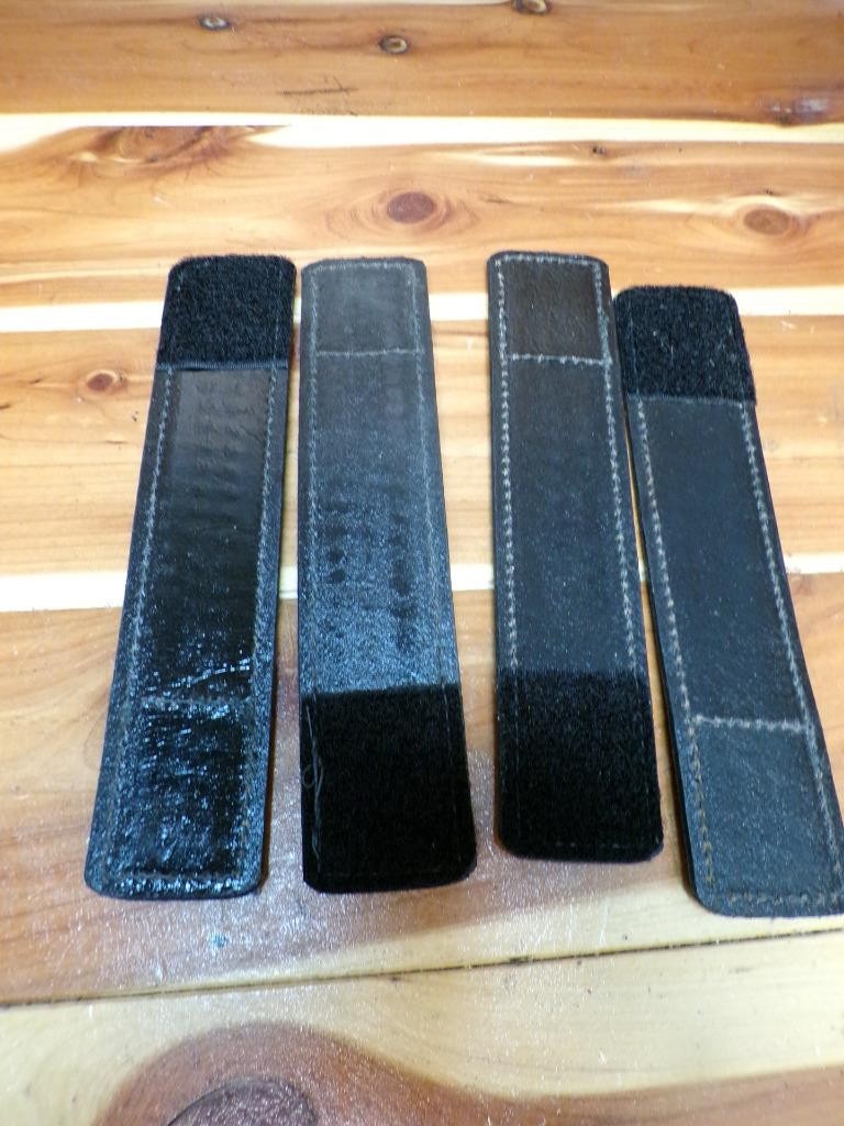 S502-4V HUME 4-Set BBW Police Duty Belt Keepers 1″ Extra Wide Hook & Loop Close