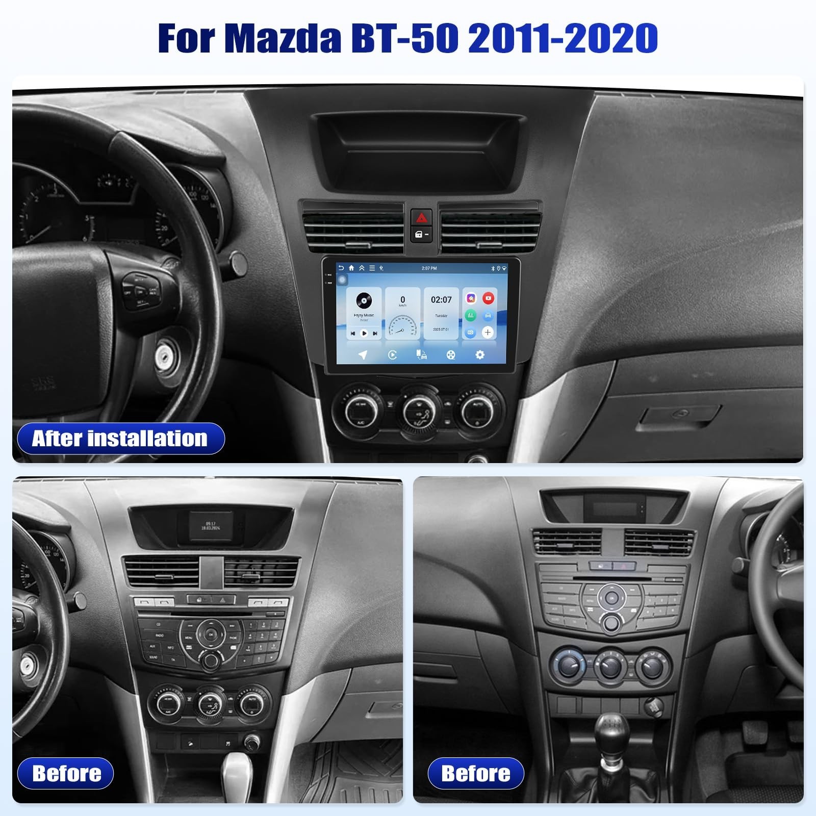 [4+128GB] Android 15 Car Radio Stereo for Mazda BT-50 2011-2020 with Wireless…