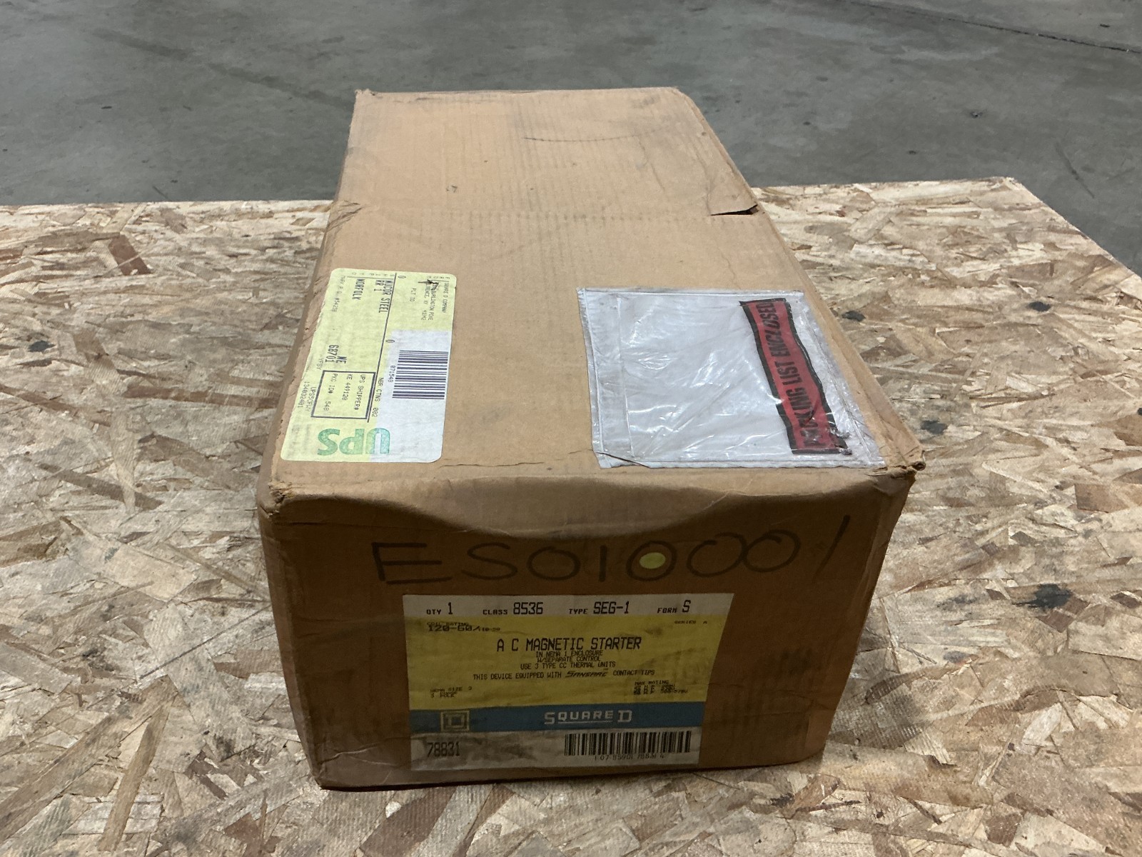New Square D 8536SEG1V02S Ser A AC Magnetic Starter 110/120V 50/60HZ