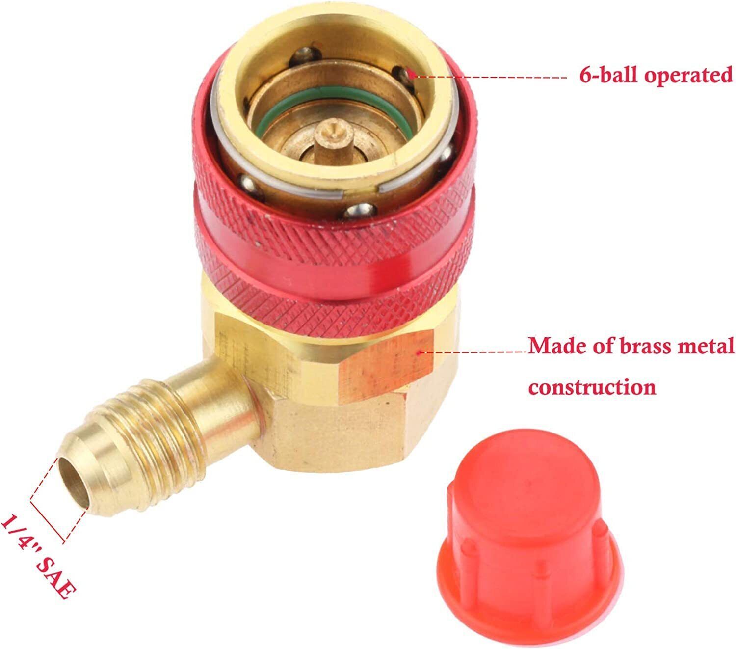2 Car Air Conditioner Quick Connector AC Manifold Gauge High/Low Coupler Adapter