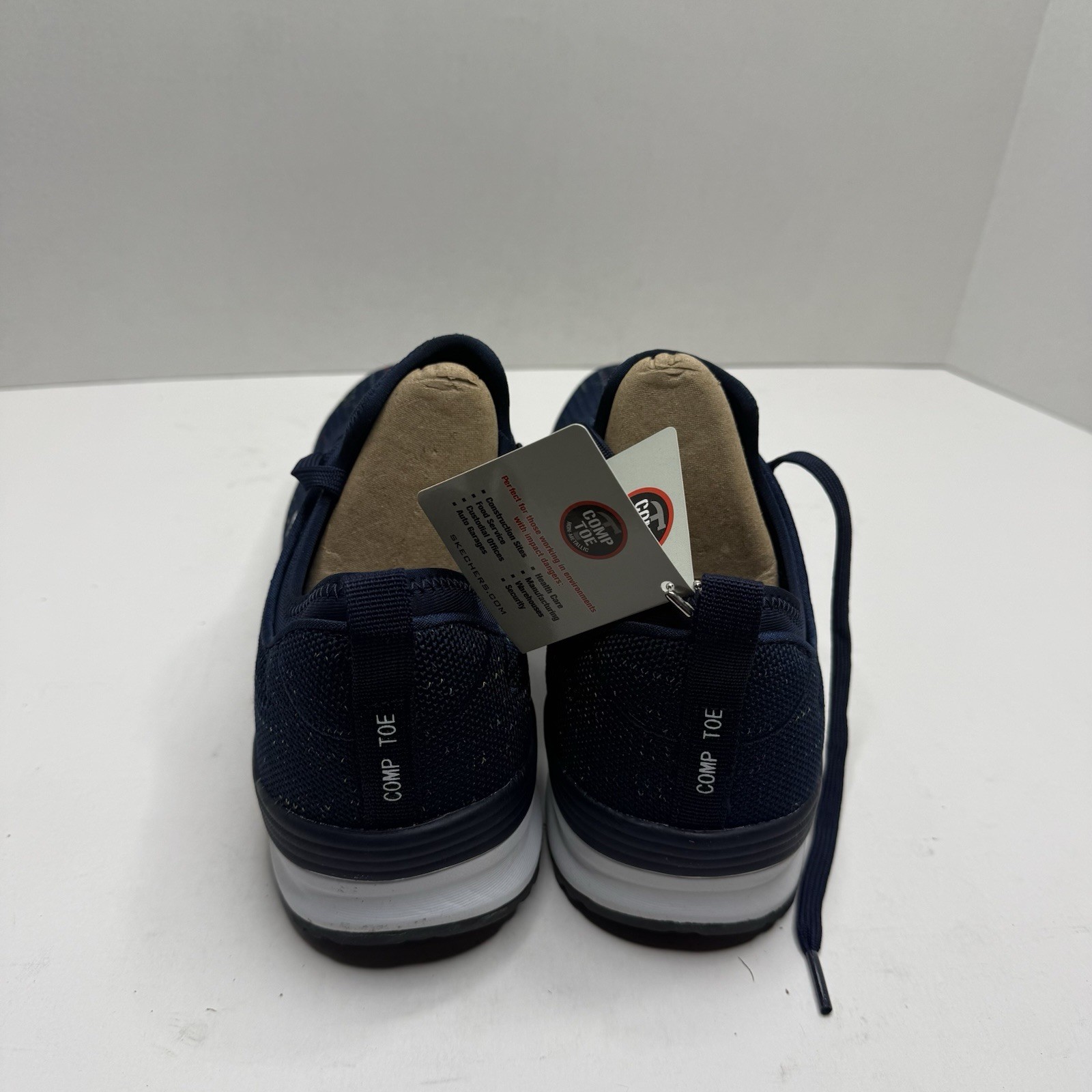 Skechers Work Bulklin Balran Comp Toe Shoes Women’s 6.5 Navy 108033/NVW New