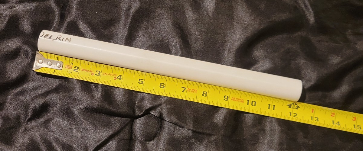 Delrin 1″ Dia Round Stock 12″ long (1.000 X 12.000) INV#W-38