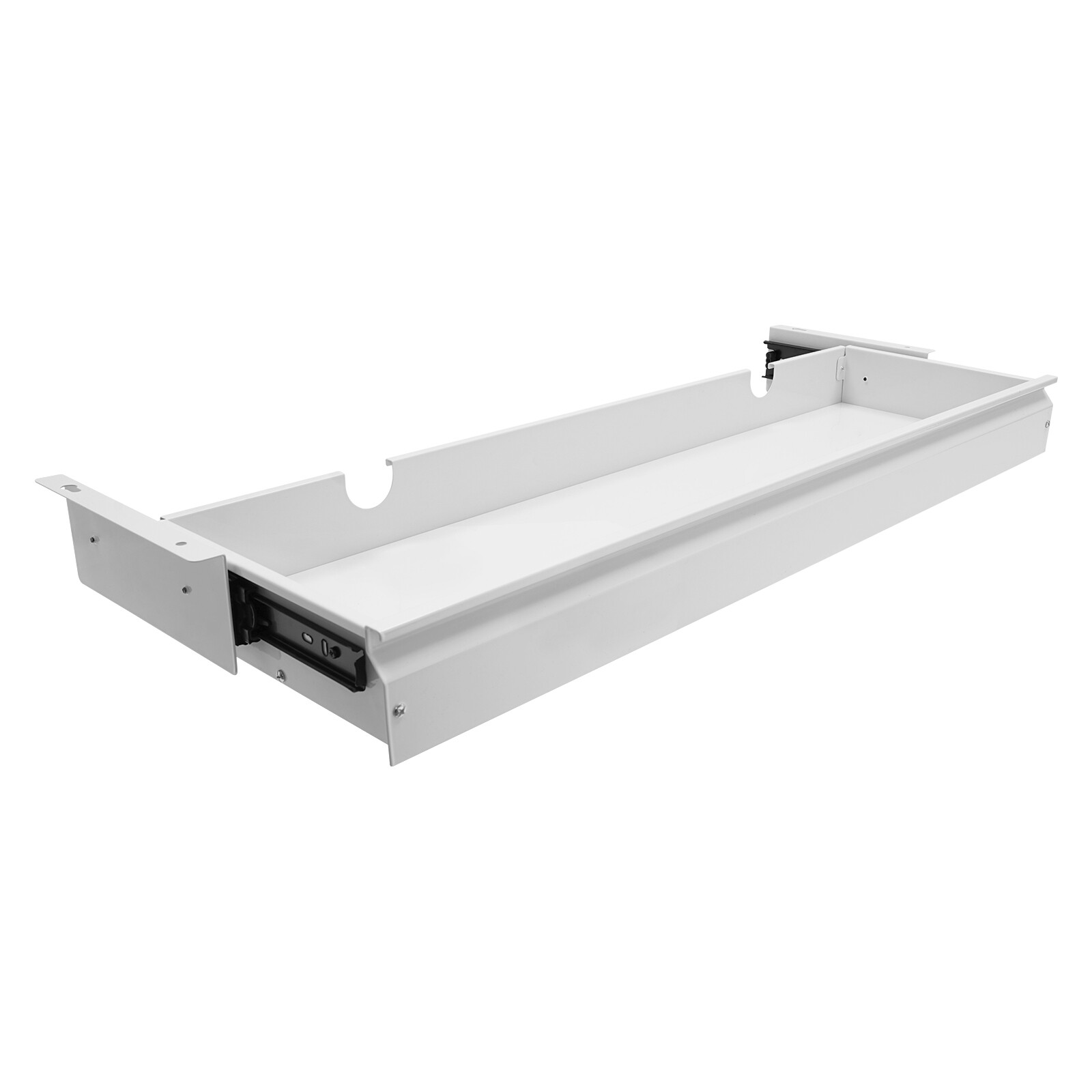 33in White Space Saver Sliding Under Desk Storage Drawer Pull-out Drawer White.