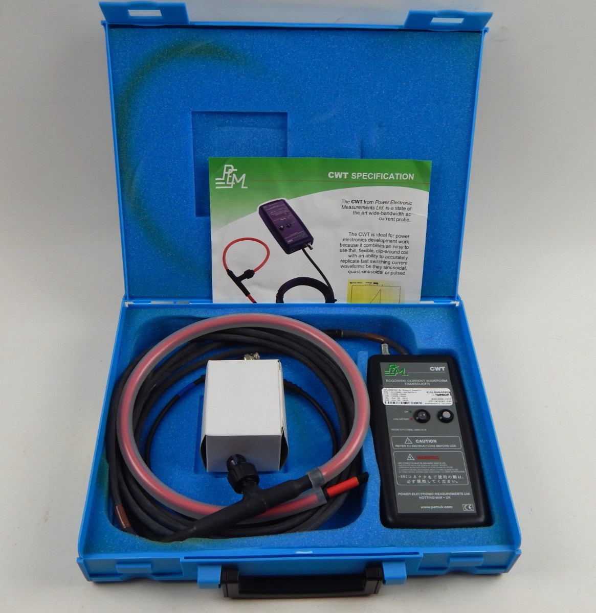PEM CWT 60B Rogowski Current Waveform Transducer 0.5mV/A 10kV Peak 12.0kA H