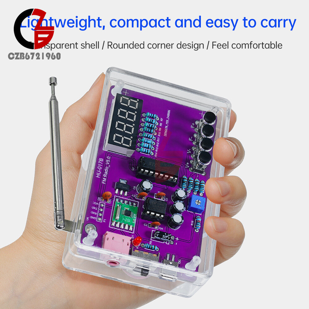 DIY FM Radio Electronic Kit 87-108MHz Digital RDA5807S Module Soldering Project