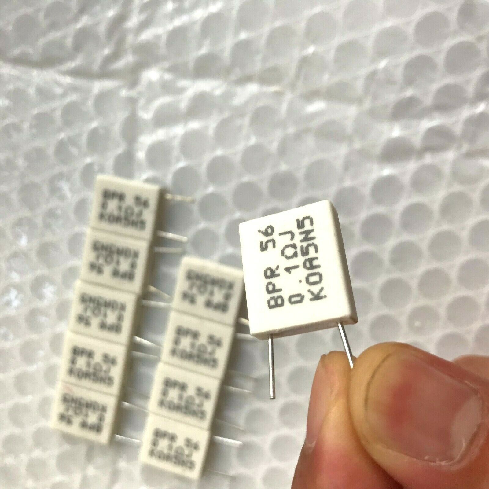 10Pcs 5W Wirewound Non-inductive Cement Resistor Ceramic horizontal 0.01Ω -0.5 Ω