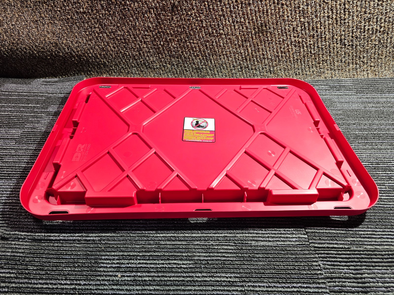 (QTY 2) Greenmade 30-in. x 20-in. Red Snap Lock LID For 27 Gallon Storage Box
