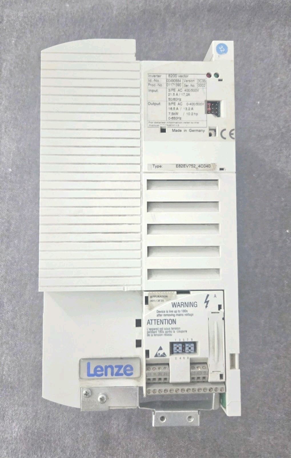 Lenze E82EV752_4C040 Untested