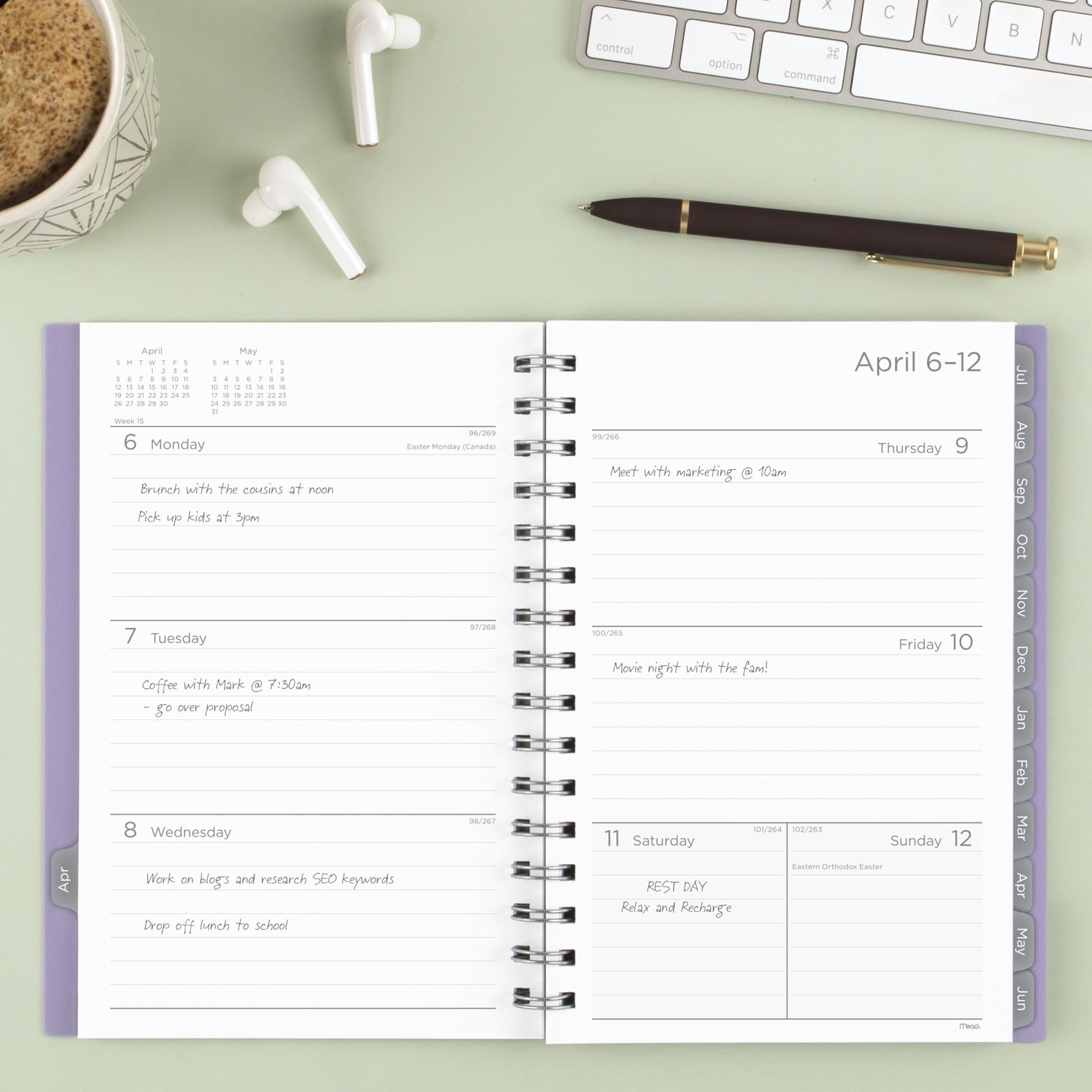Mead Planner 2026-2027 Weekly & Monthly Academic 5.5″W x 8.5″H, Lilac