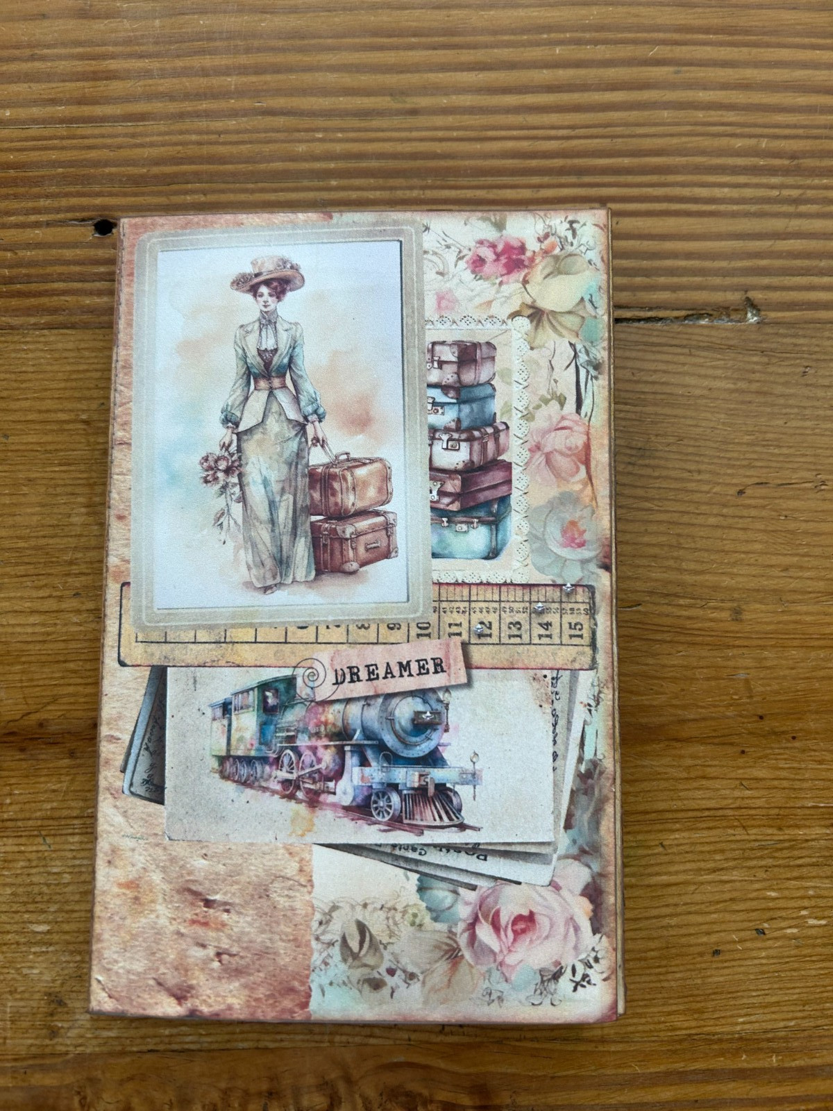 Handmade Victorian Travel Junk Journal Folio