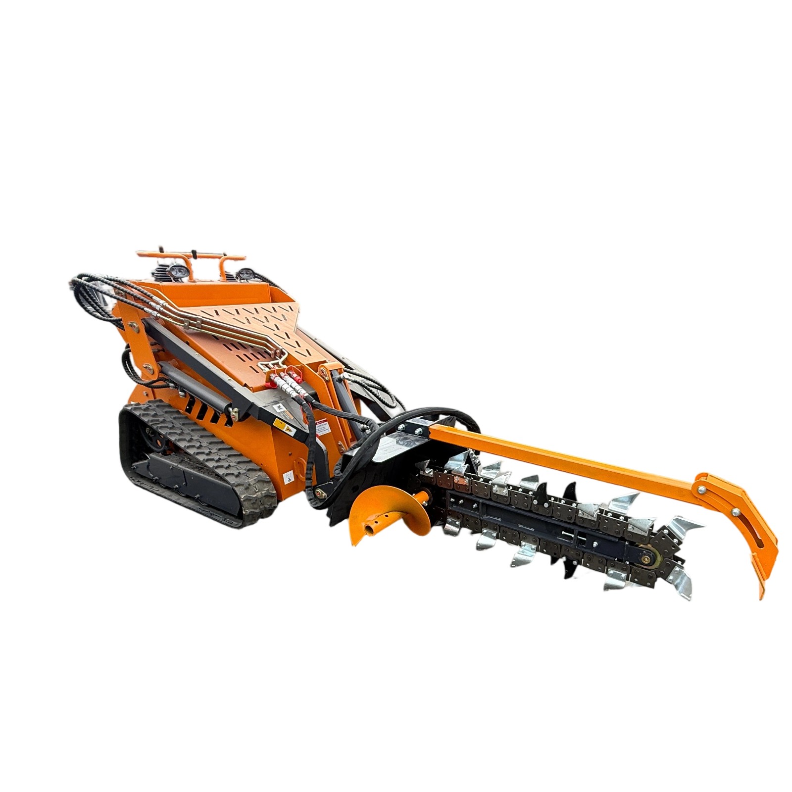 8in Mini Trencher Ditch Digger Heavy-Duty Landhonor 9-15 GPM Skid Attachment