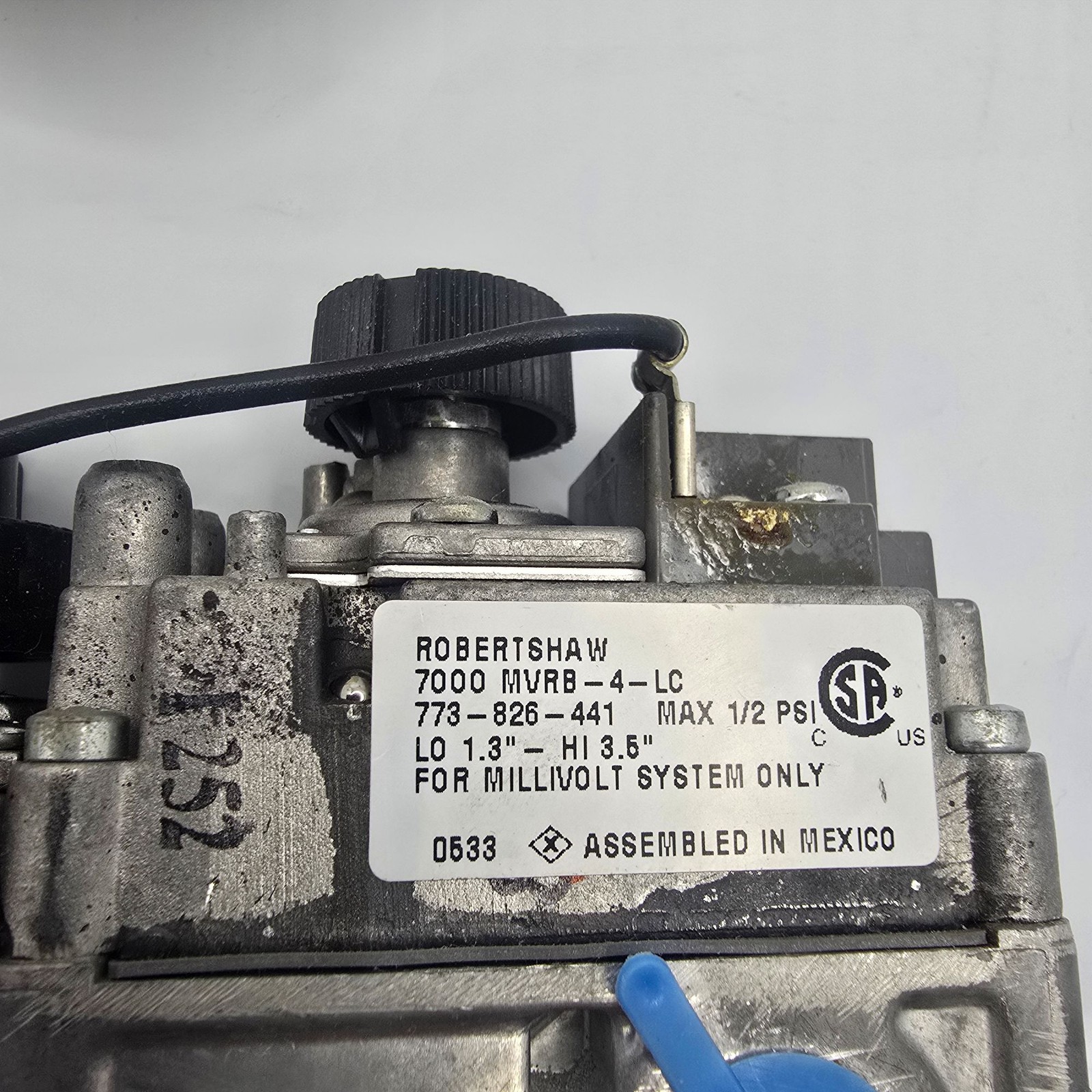 Robertshaw 710-503 Millivolt Gas Valve 250-750MV Fireplace 3/8