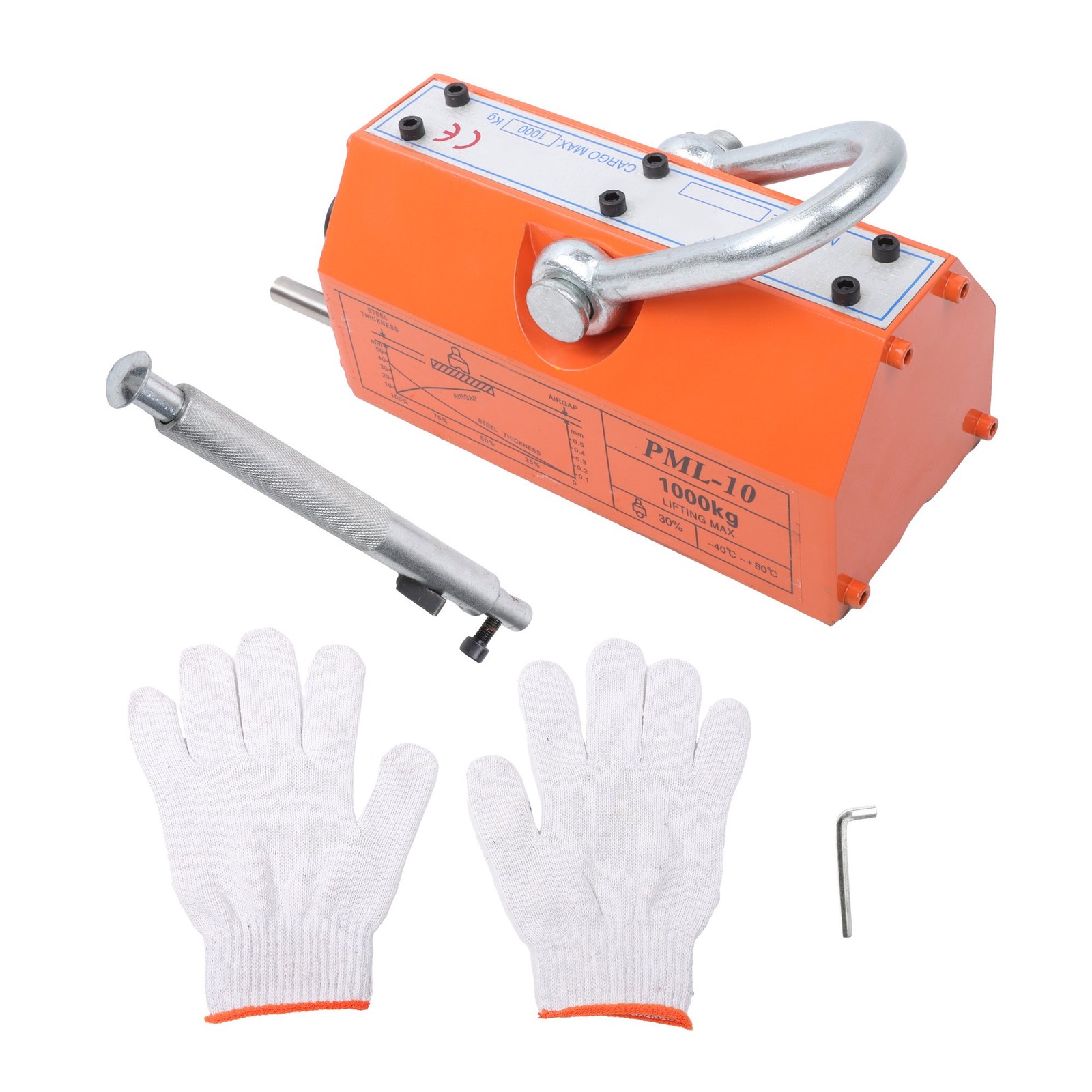 Neodymium Hoist Magnetic Lifter Lifting Magnet 2200Lbs/1000kg 2 Safety Factor