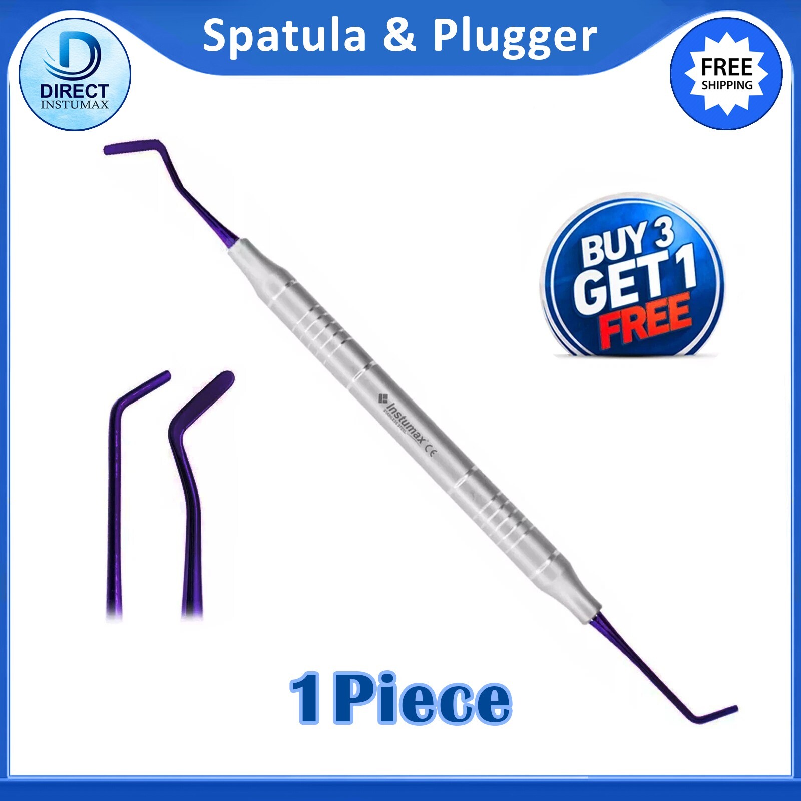 Dental Filling Tools Set Titanium Spatula & Plugger with Colorful Tips