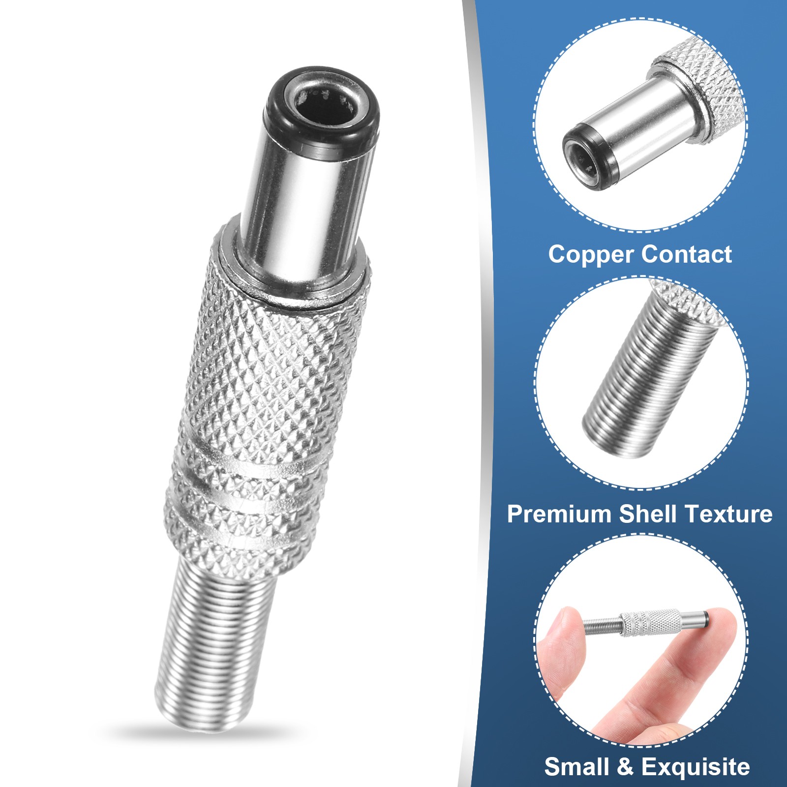 5pcs DC Male Power Connector Adapter 1.85″ DC6330 6.3mm x 3.0mm DC Male