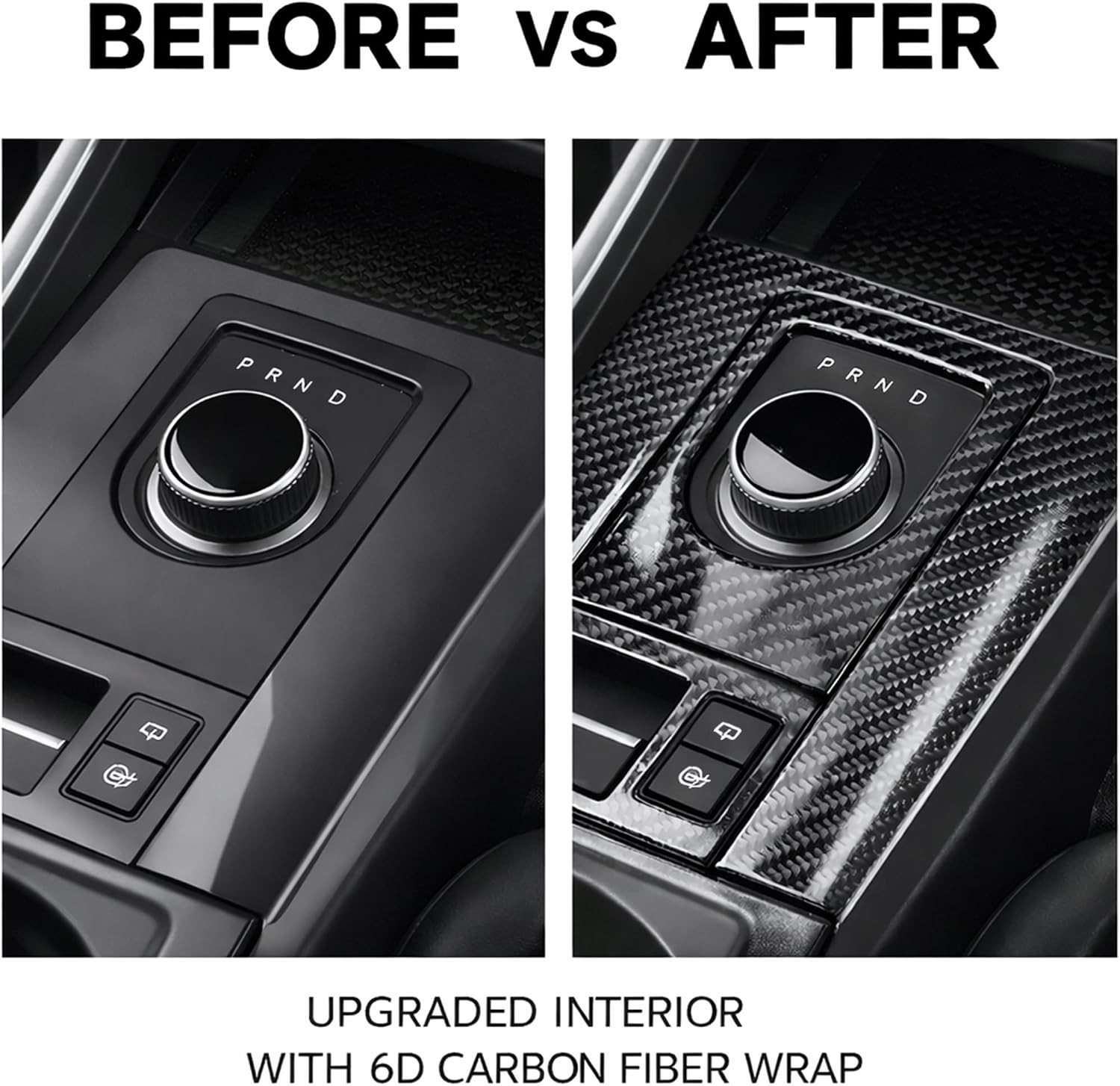 6D Carbon Fiber Vinyl Wrap, 1Ft X 5Ft High Gloss Self-Adhesive Vinyl Film