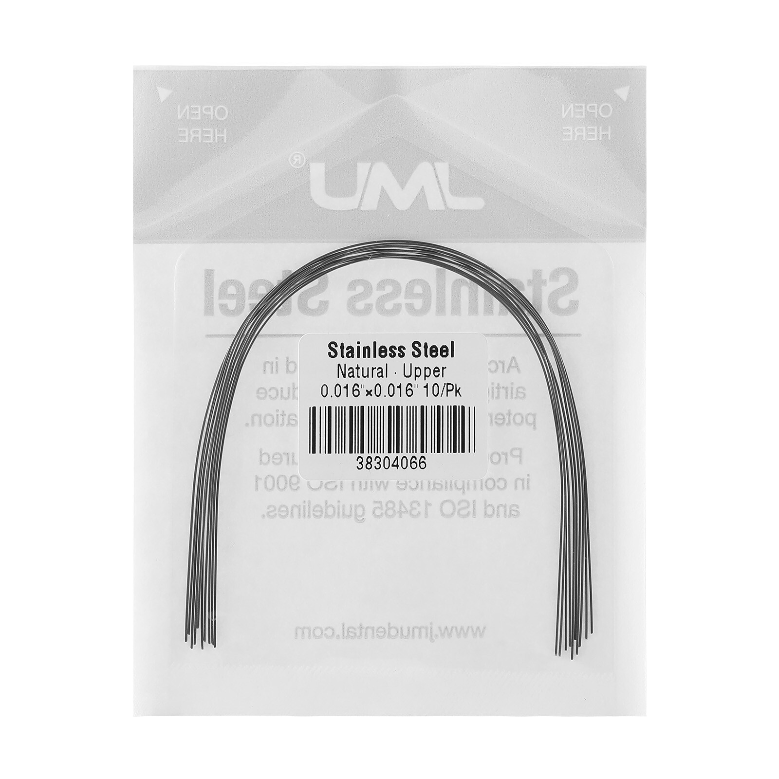 100pcs Dental Orthodontic Arch Wire Stainless Steel Rectangular Archwire Natural
