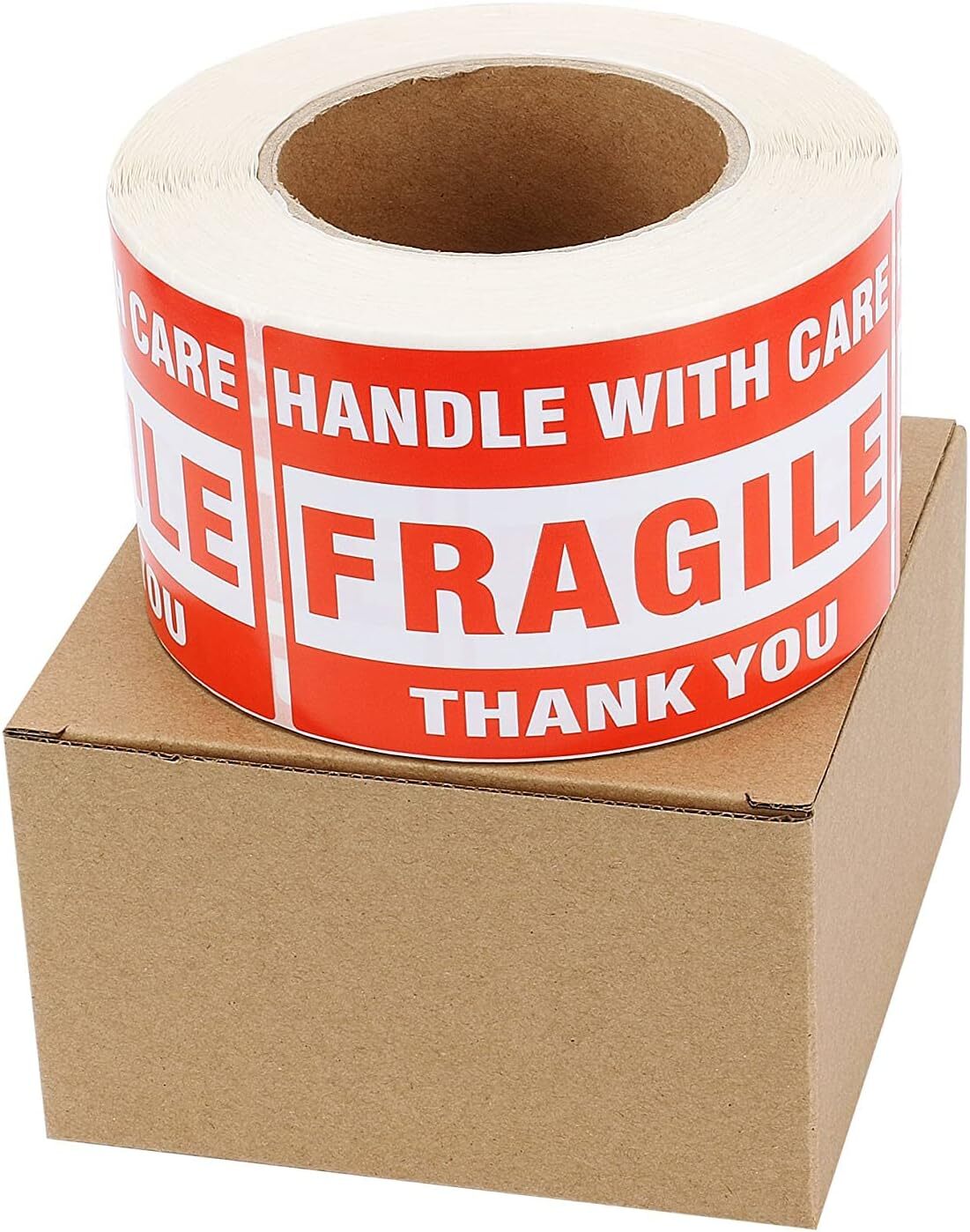 4Rolls 500/Roll 3×5 Fragile Stickers Handle with Care Thank You Shipping Labels
