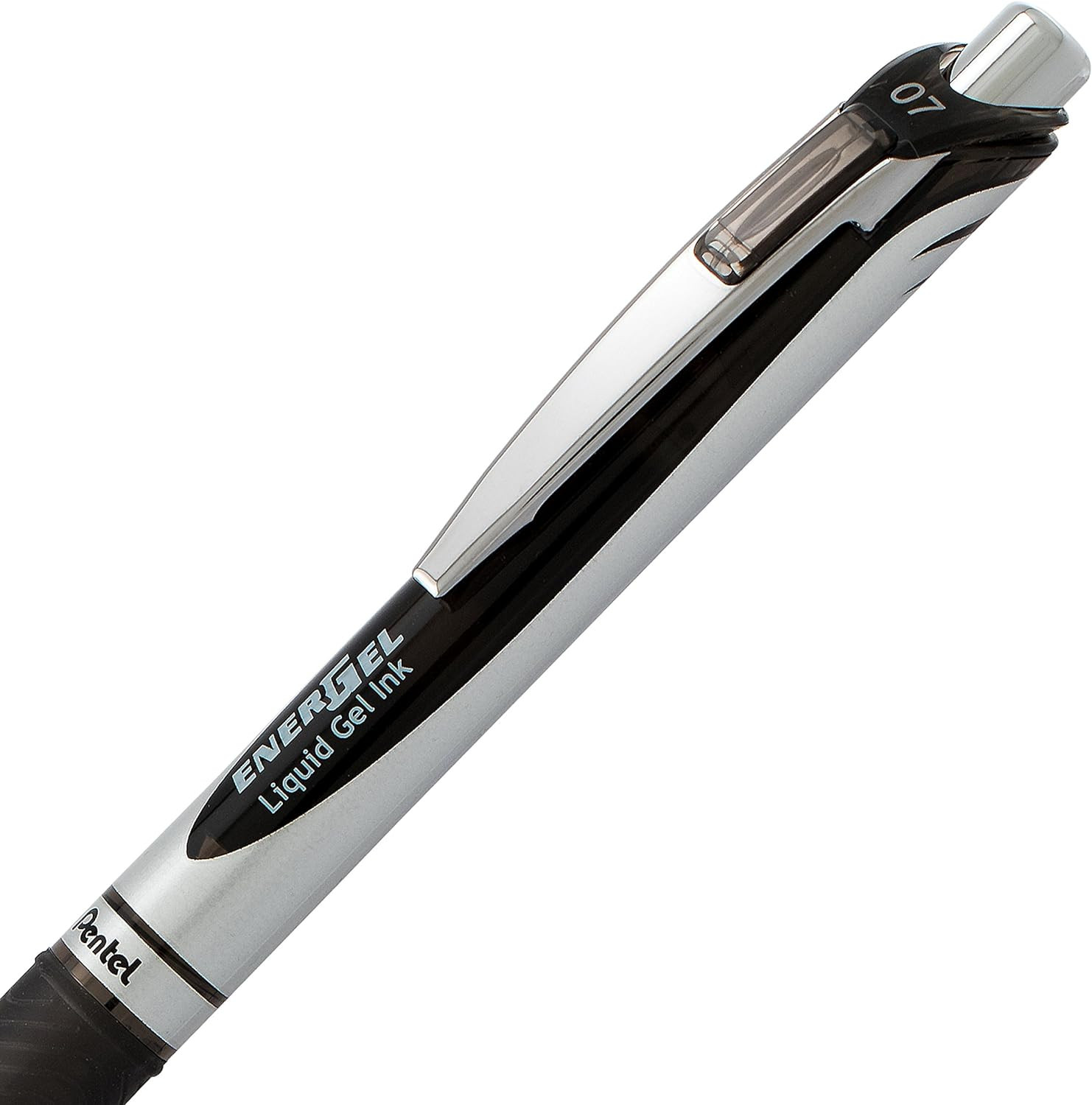 Energel RTX Retractable Liquid Gel Pen, (0.7Mm), Medium Line, Metal Tip, Black I