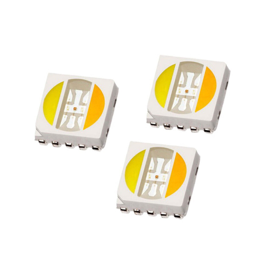 5050 RGB+CCT LED Chip RGBW WW 5 in 1 SMD Beads white+warm white+RGB 50 -1000PCS