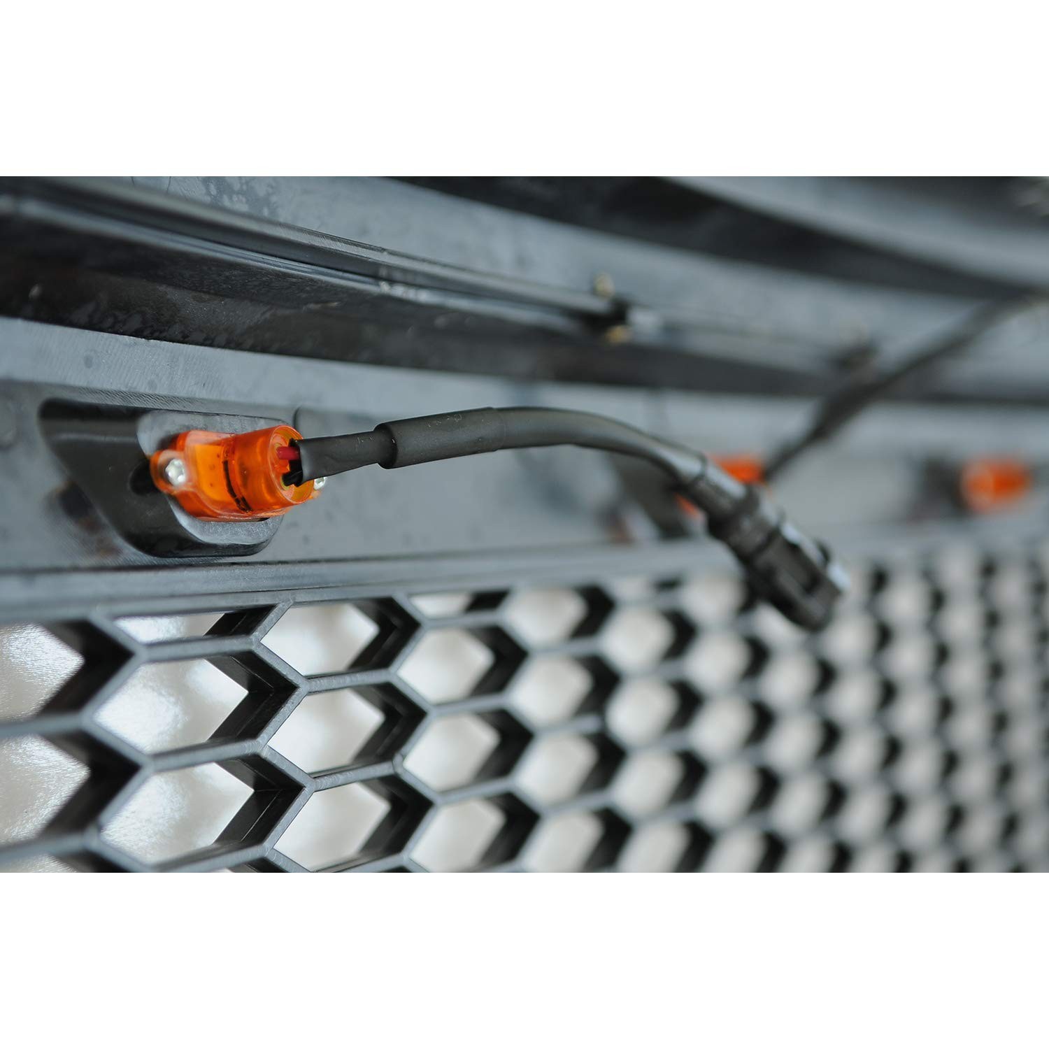 HONEYCOMB MESH GRILL FRONT GRILLE FOR 2017-2019 Ford Super Duty METALLIC GRAY