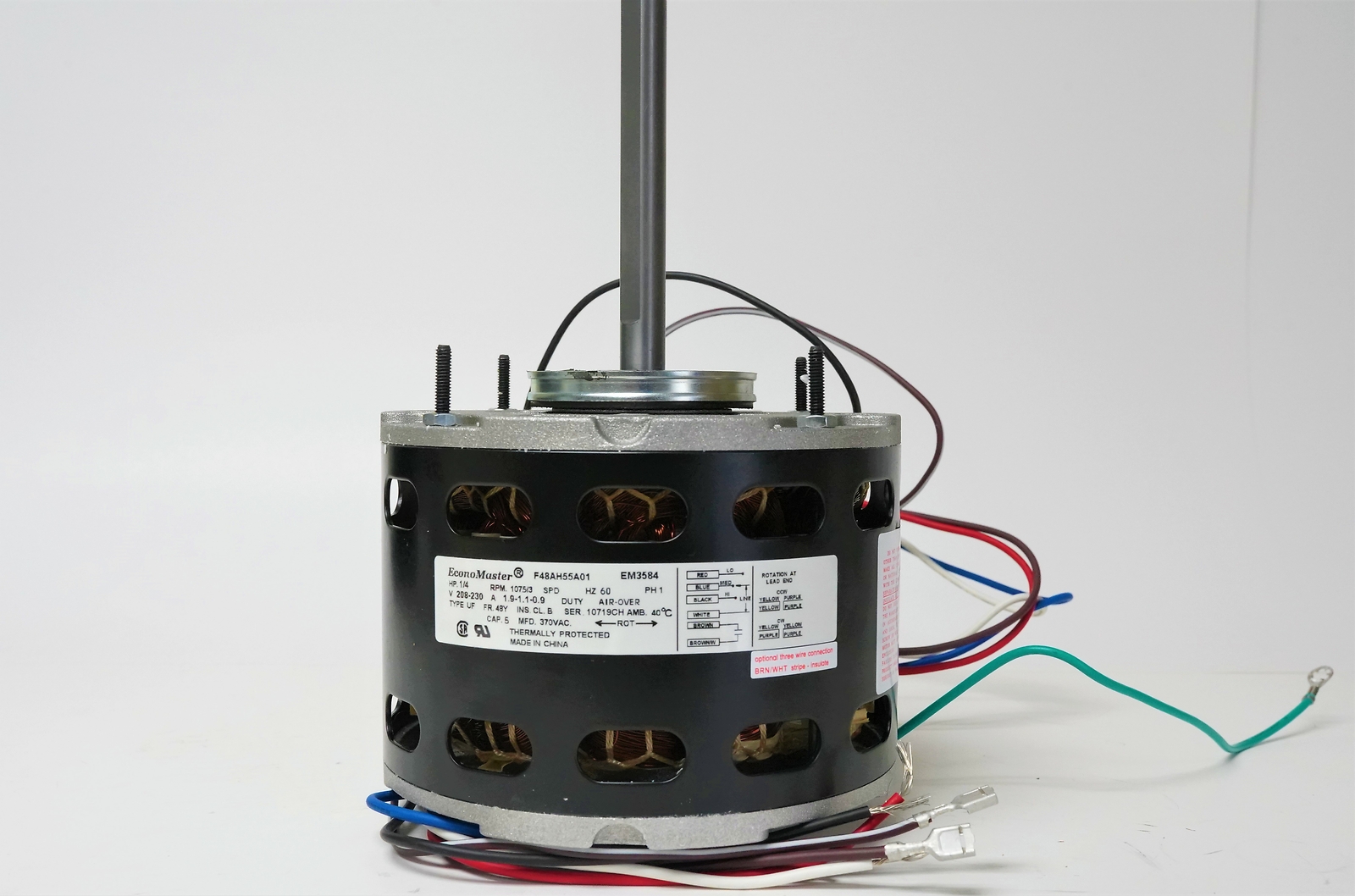 Air Handler Furnace HVAC Blower Motor 3584 1/4 HP 1075/3 RPM 230V 48 Frame
