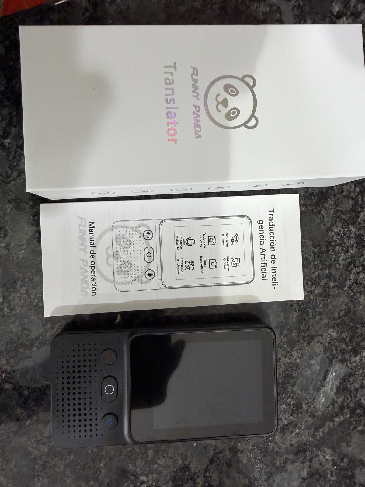 FUNNY PANDA Handheld WiFi Translator Device, English/Spanish, Battery Powered
