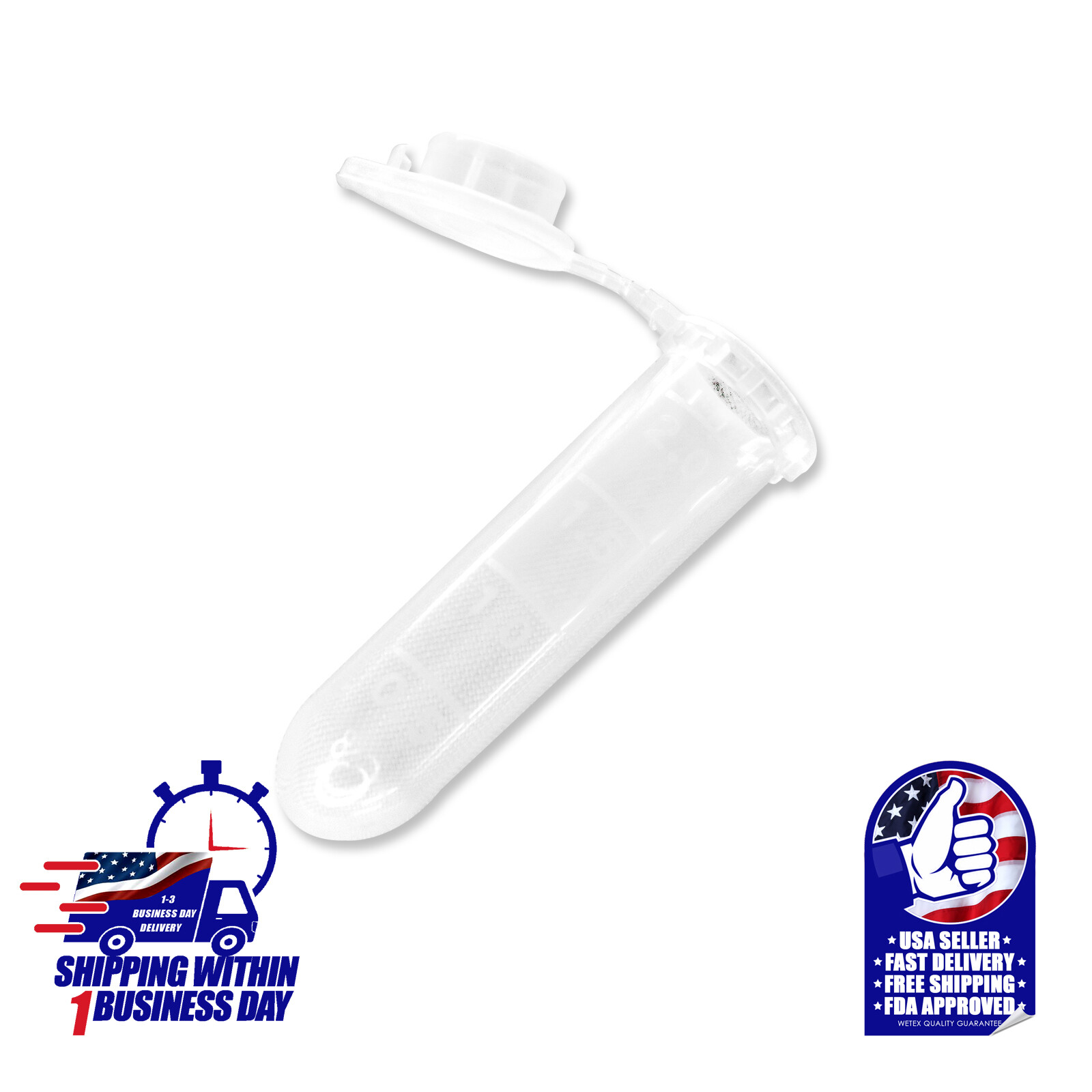 5mL MICROCENTRIFUGE TUBE, CONICAL, LOCK CAP, DNASE & RNASE FREE, EXP 3/27