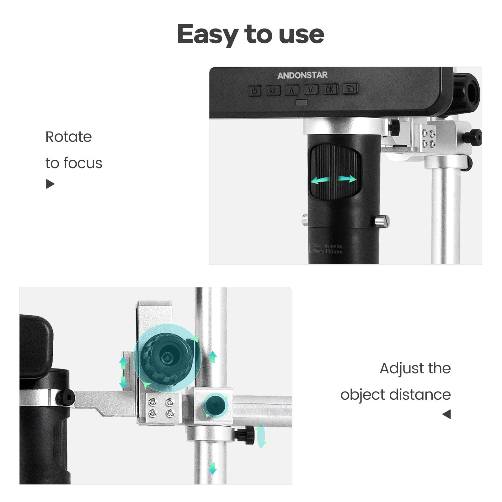 Andonstar AD246-M 7» LCD-AD246-M, Digital Microscope-7″ 3 Lens