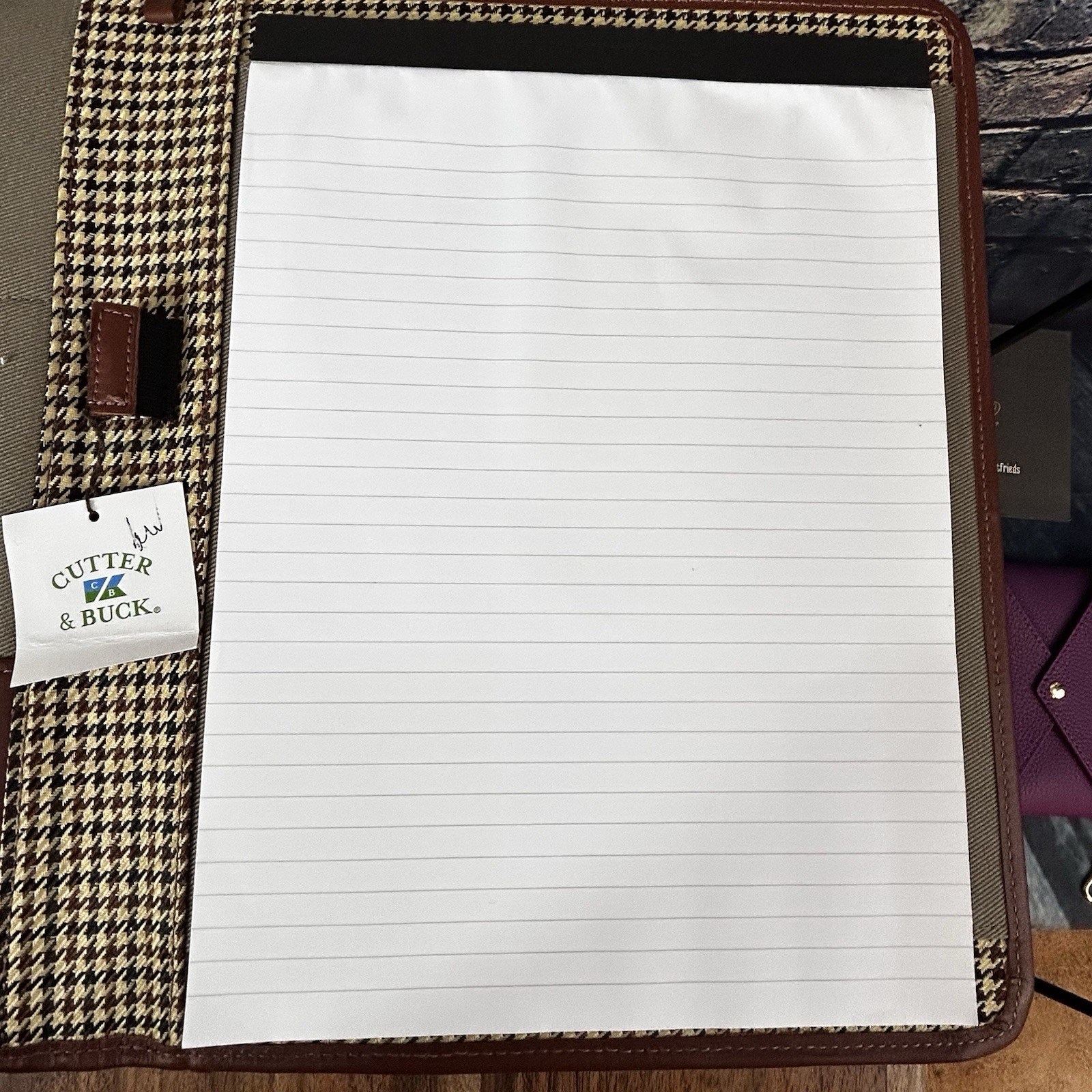 Cutter & Buck Leather And Canvas Pad folio Notepad Notebook