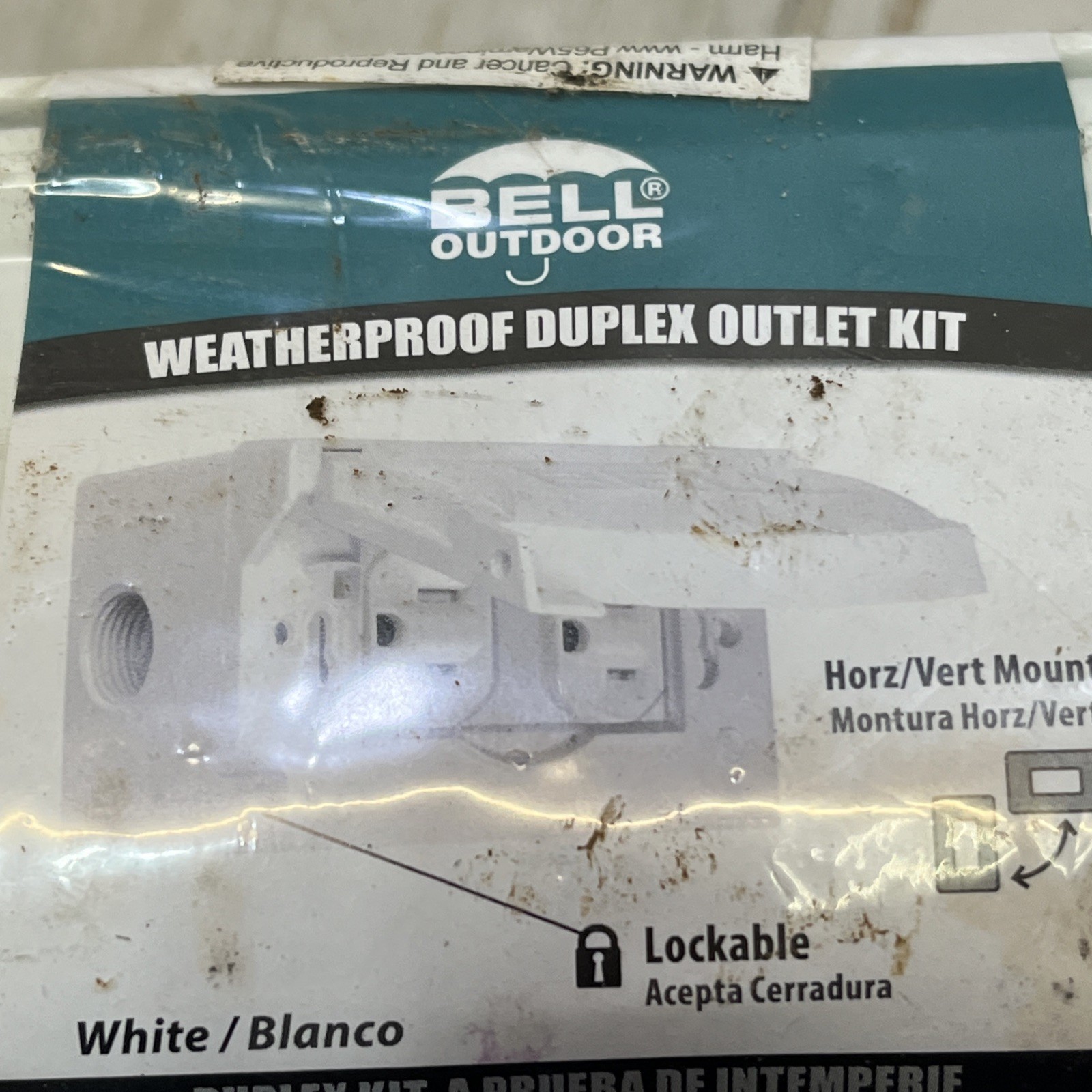 Bell Outdoor 1-5839 6WRTRB Gang Horizontal Waterproof Duplex Outlet Kit – White