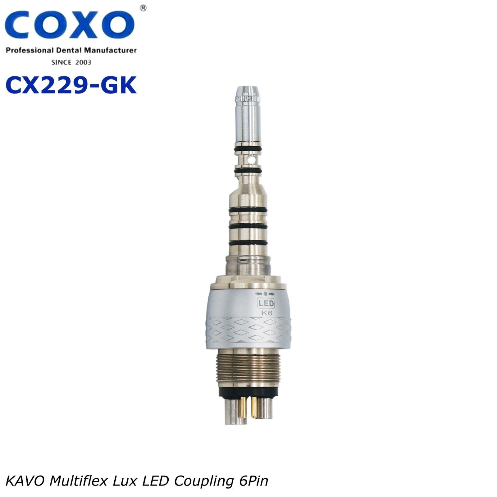 DMXDENT COXO Style Dental Fiber Optic High Speed Handpiece Fit KAVO NSK Coupler