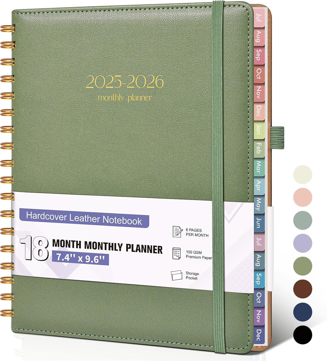 Monthly Planner 2025-2026, 15 Months Hardcover Calendar Planner from October 202
