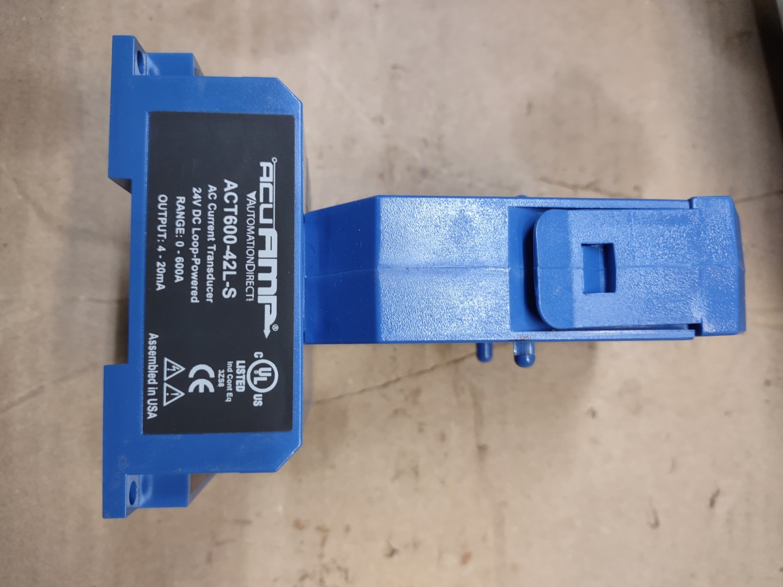 AcuAMP AC current transducer, 1-phase, split core, 0-600A sensing range, 4-20 mA