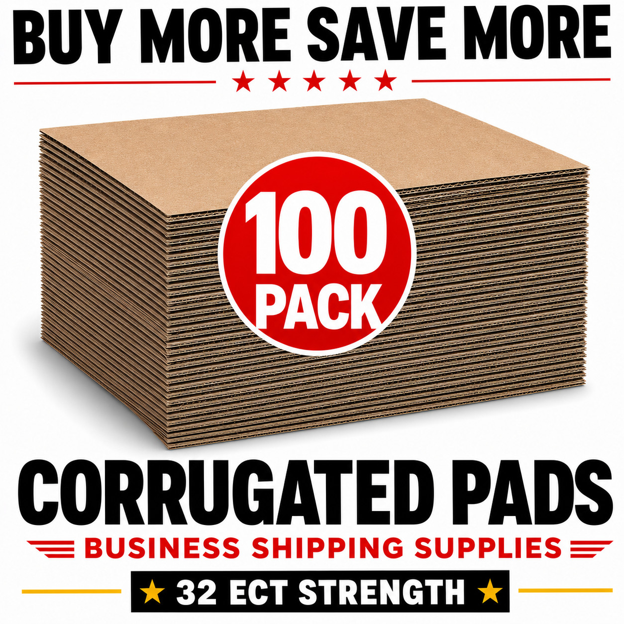 8.5×11 Corrugated Cardboard Pads Inserts 32 ECT Shipping Filler Sheets