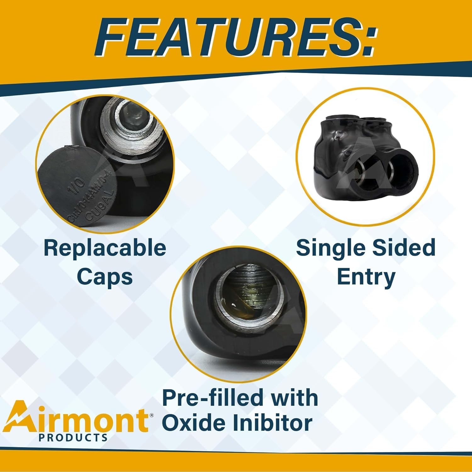 Black In-Line Splice Connector 2-14 Wire Range Pre-Filled Oxide Inhibitor