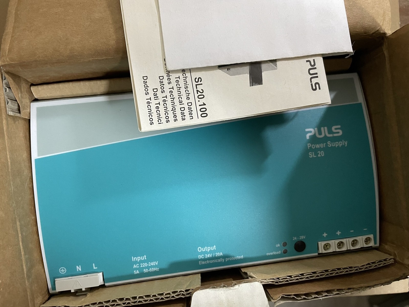 one New PULS SL20.100 Power Supply