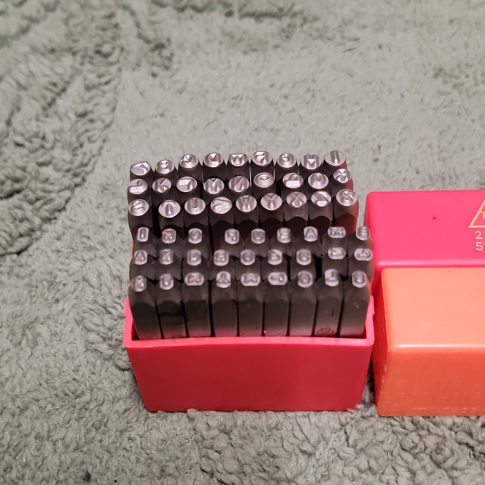 2mm (5/64 in) Steel Letter & Number Stamp Punch Set with Storage Boxes