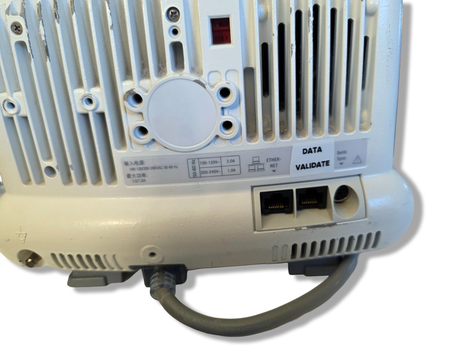 GE Dash 4000 Patient Monitor Vital Signs Hospital Display Powers On w/ Cord