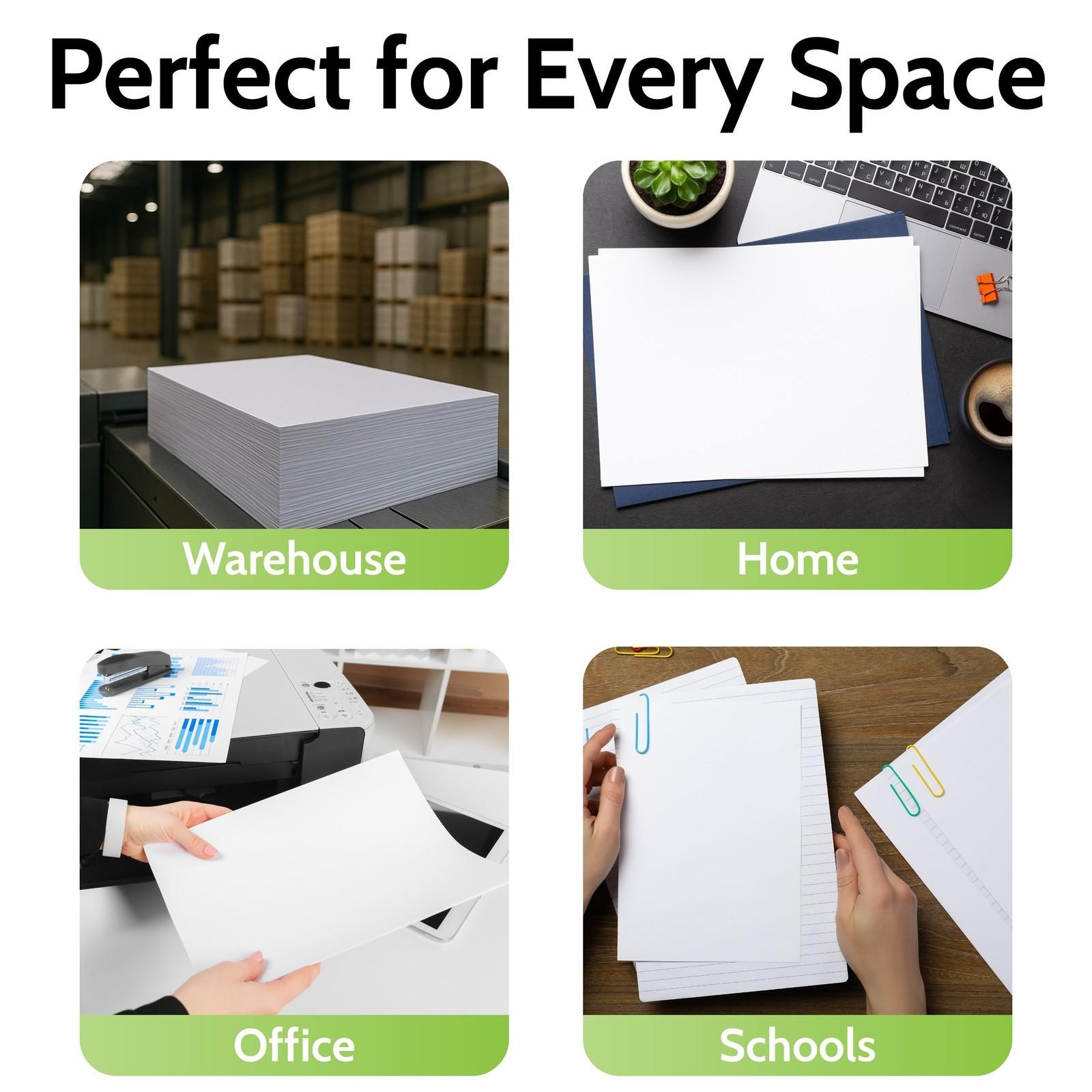 8.5″ x 11″ White Printer Paper 20 lb 10 Reams 5000 Sheets 96 Brightness Matte