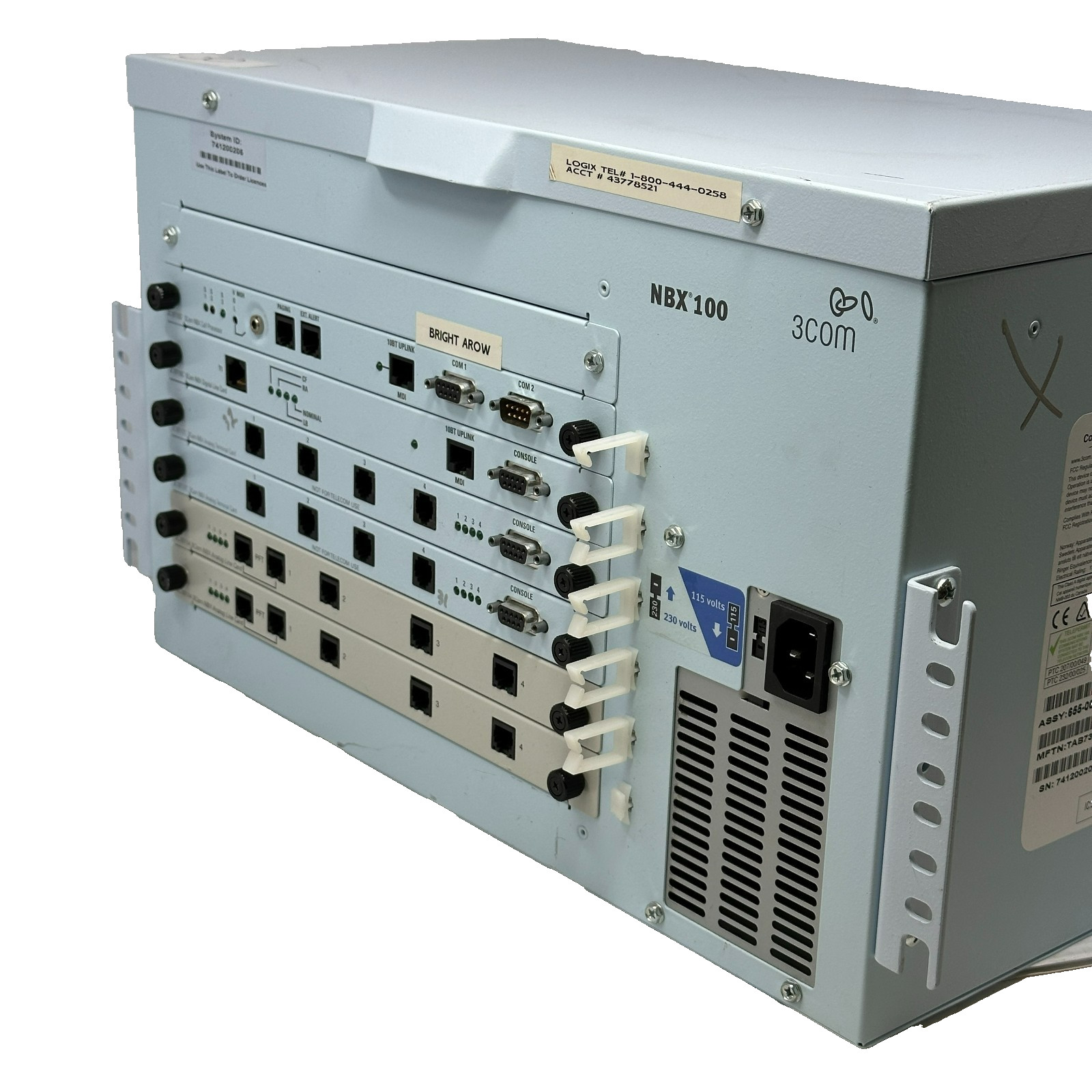 3Com NBX 100 Communications System V1000 Chassis | 6-Slot PBX Phone System