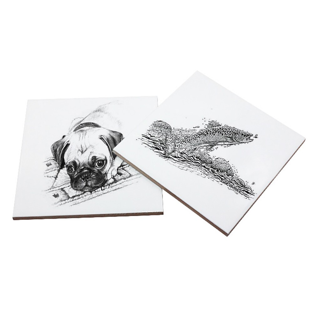 20pcs 4″x4″ Sublimation Blank Square Glossy Tile Dye Heat Transfer Thermal Craft