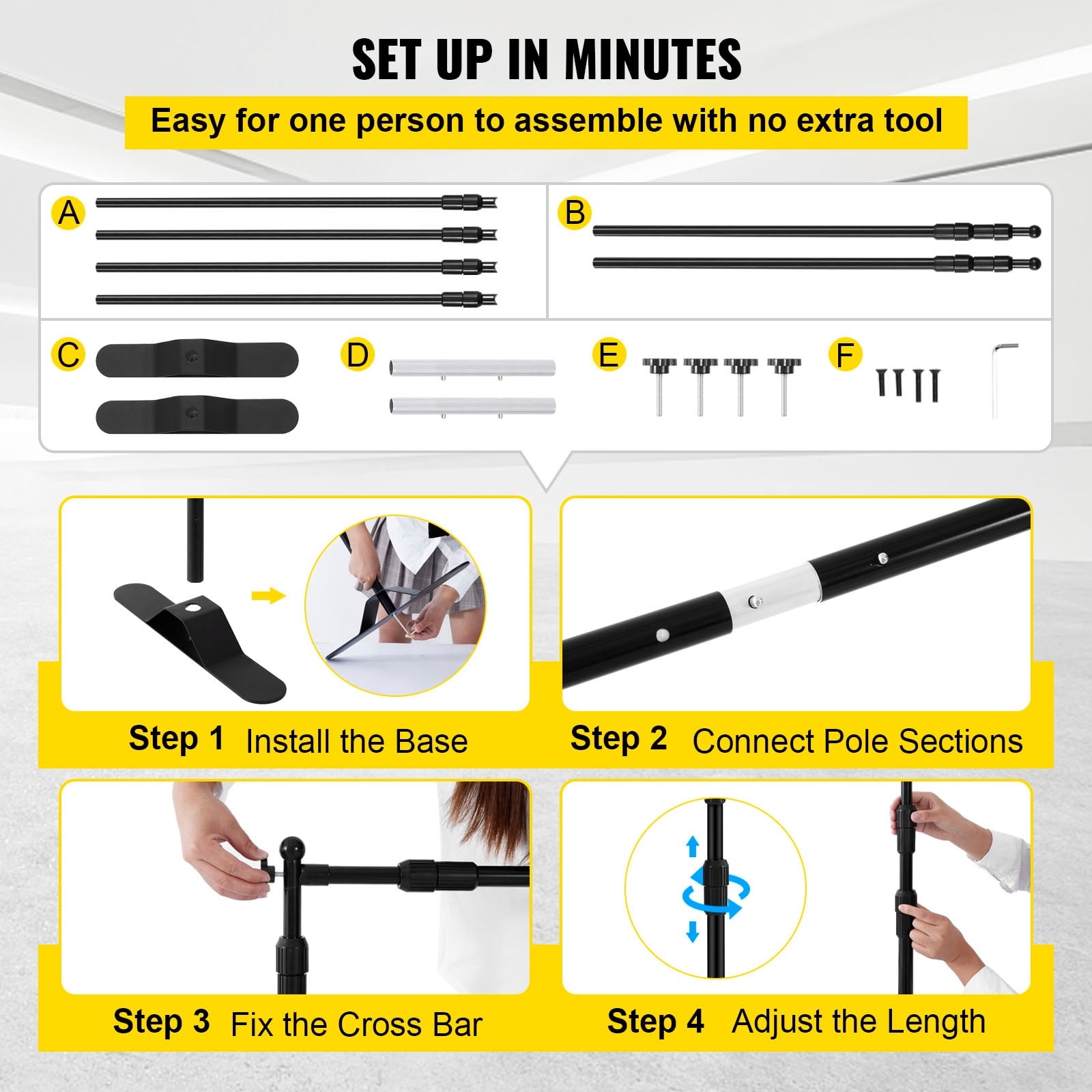 10 x 8 Ft Display Banner Stand, Customizable Size for Trade Fair Wall